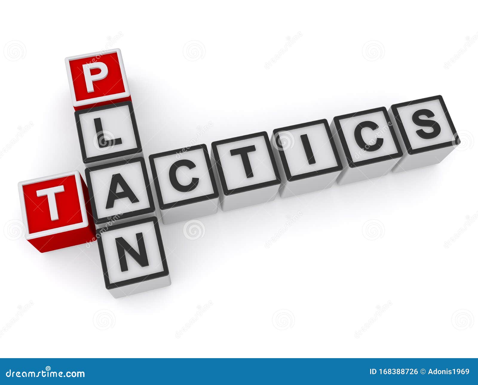 Plan tactics word cross stock illustration. Illustration of layout