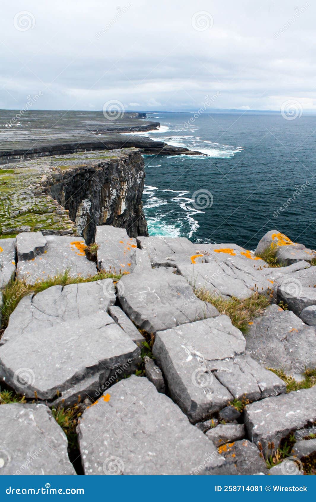 Plan Vertical Du Bord De Mer De La Falaise Image stock - Image du onde
