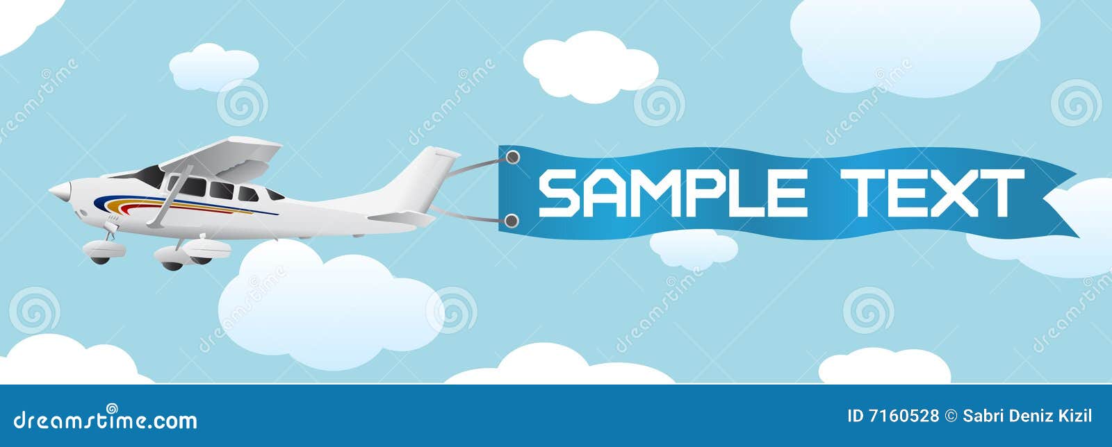 plane with blank banner 
