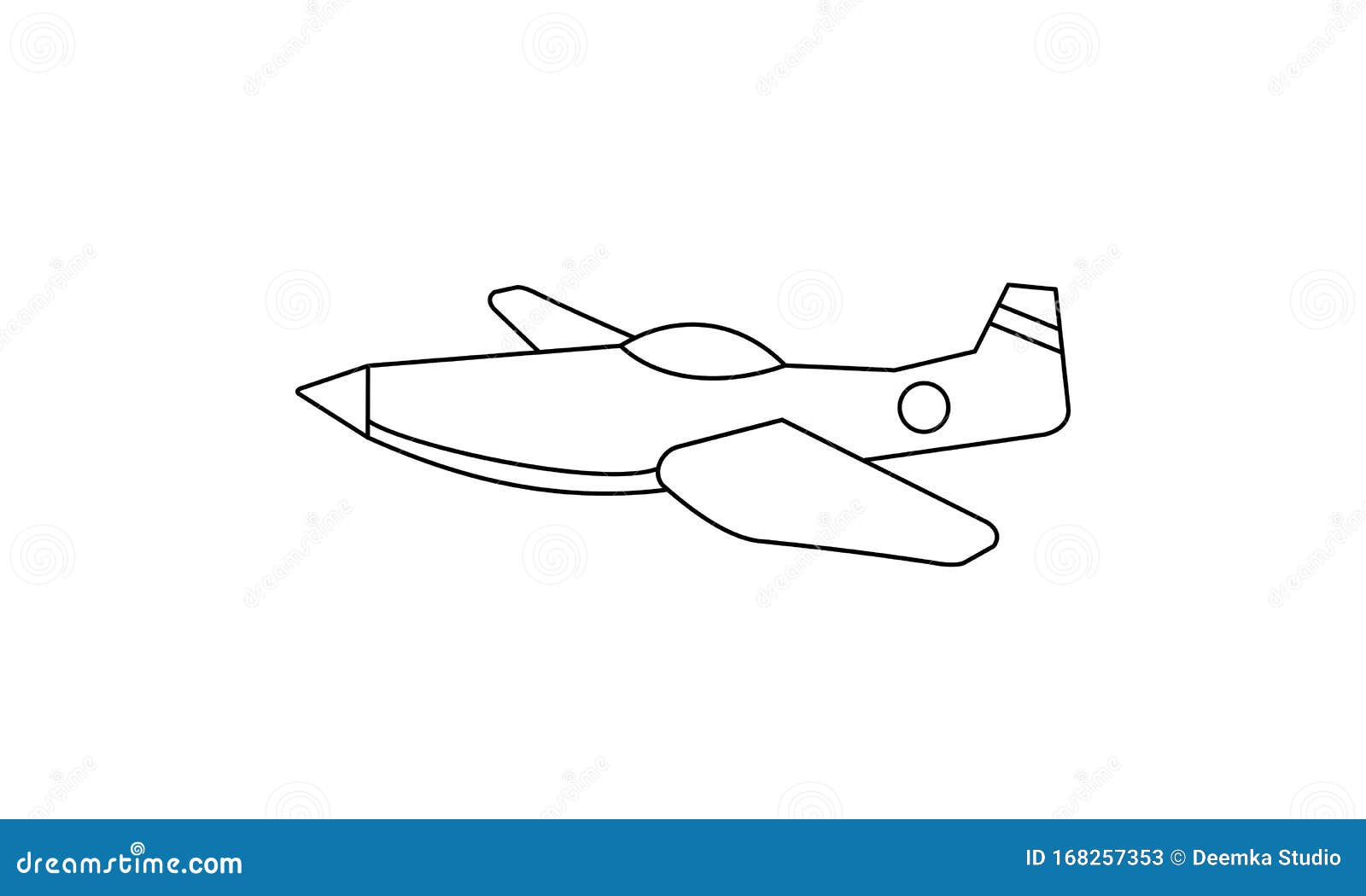 Plane Coloring Book Transportation To Educate Kids. Learn Colors ...