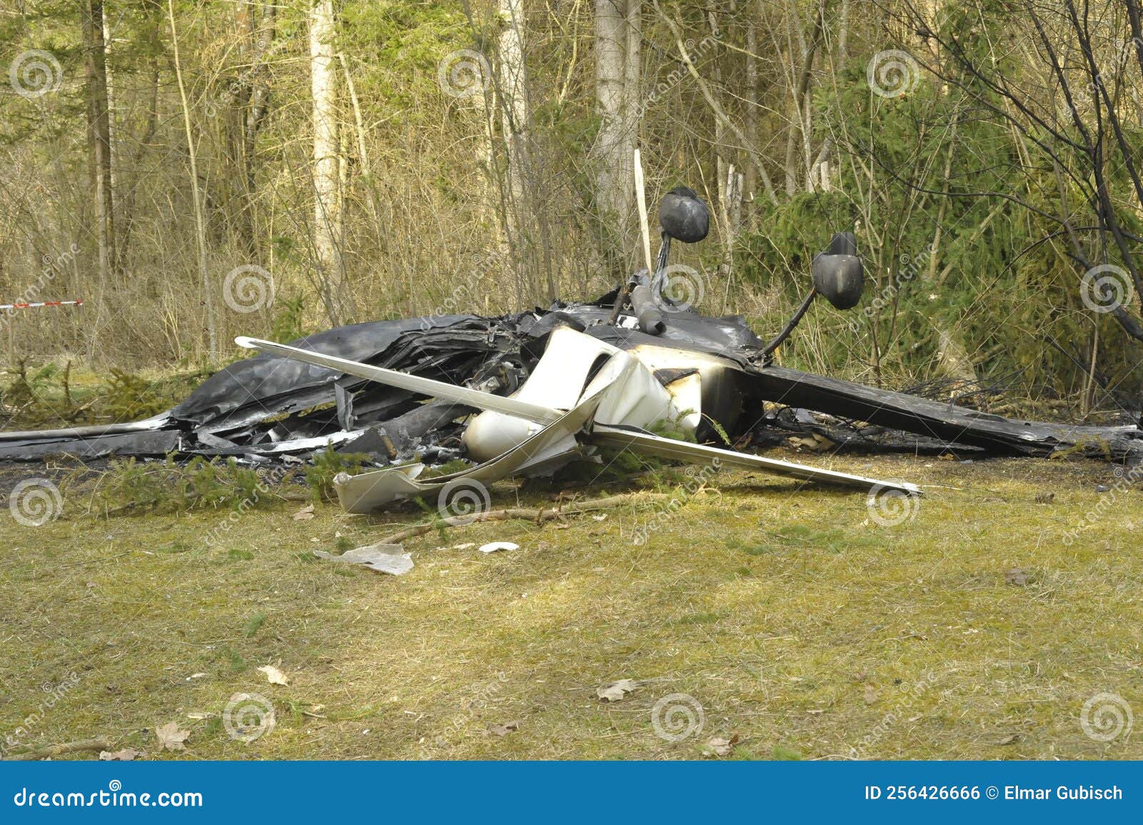 Plane Crash after Technical or Human Error Stock Photo Image of