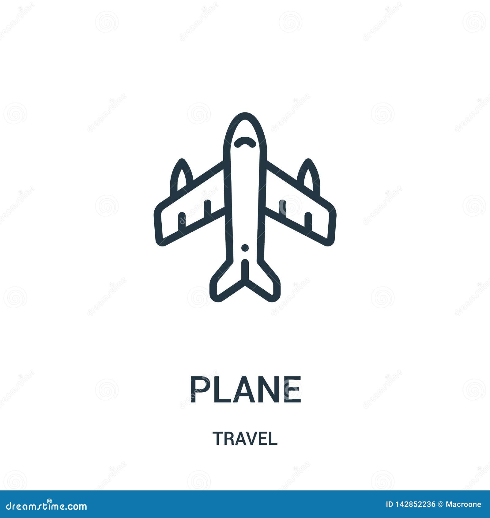 Plane Icon Vector from Travel Collection. Thin Line Plane Outline Icon ...