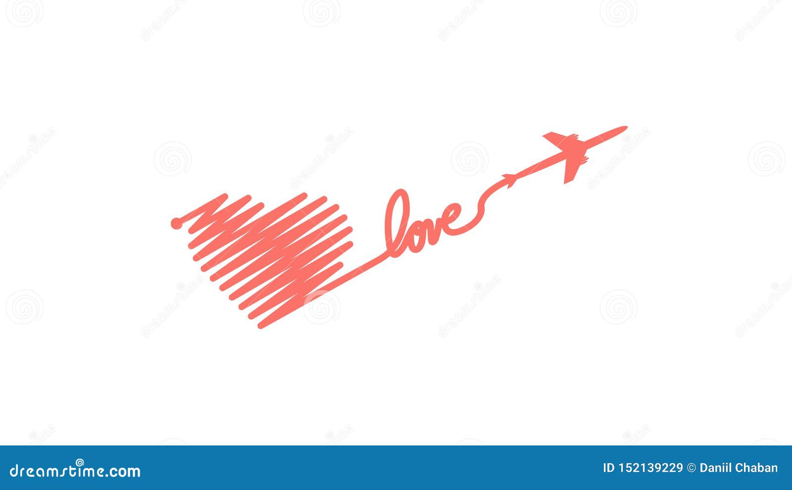 Download Plane And Its Track In The Shape Of A Heart And Text Love ...