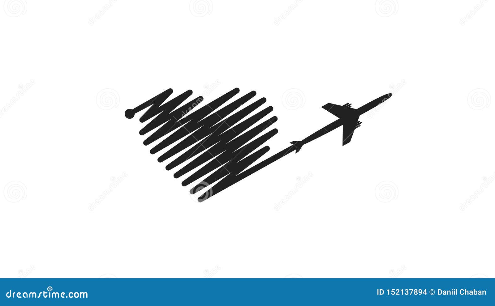 Download Plane And Its Track In The Shape Of A Heart On White ...
