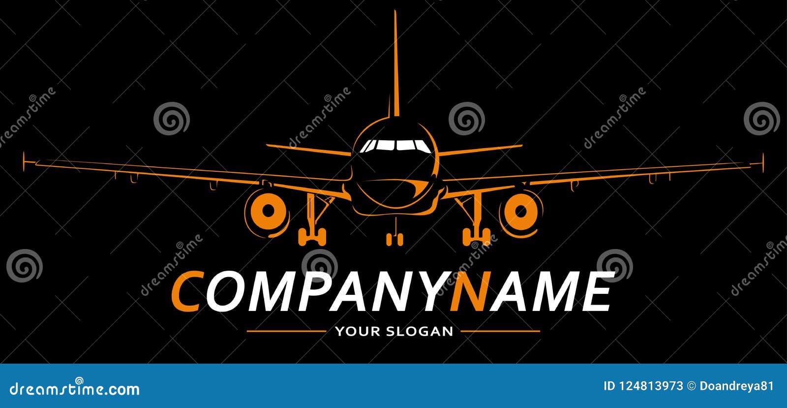 plane logo abstract lines . creative  icon.  i