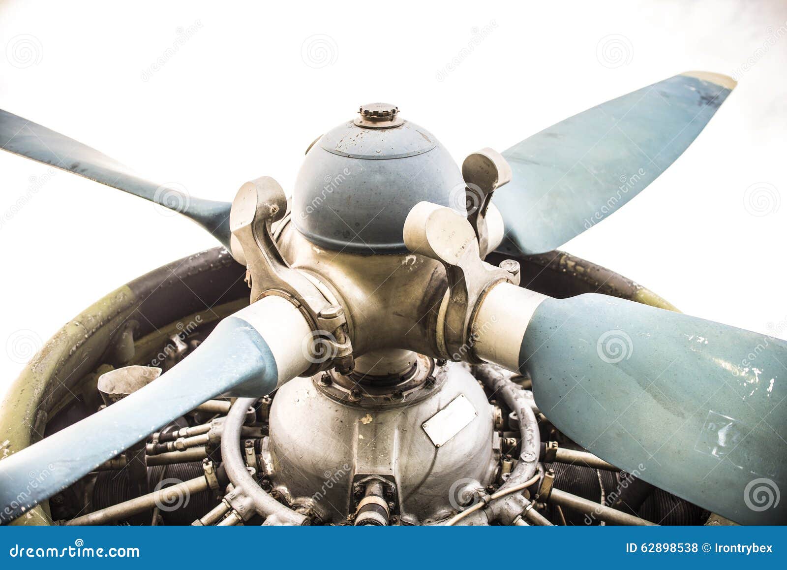 Plane Motor with Propeller stock photo. Image of mechanic 62898538