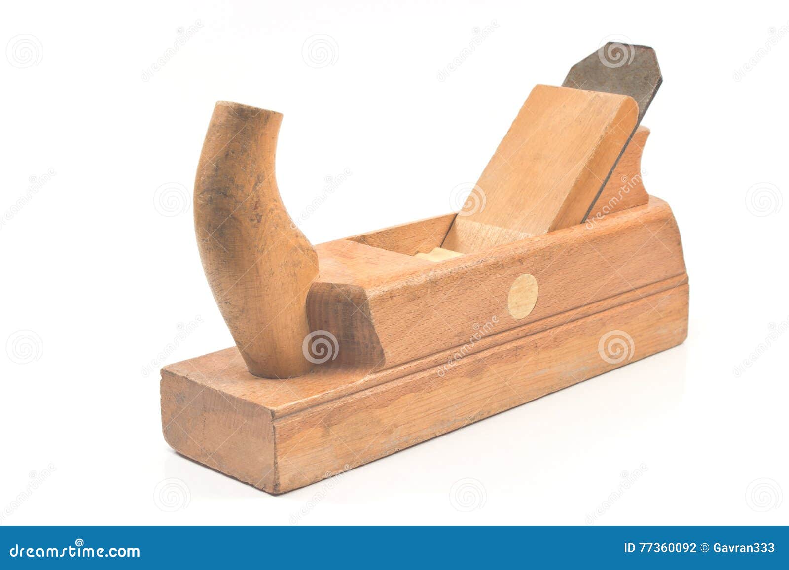 Plane Old Wooden Jointer Tool Stock Photo Image of handle, horizontal