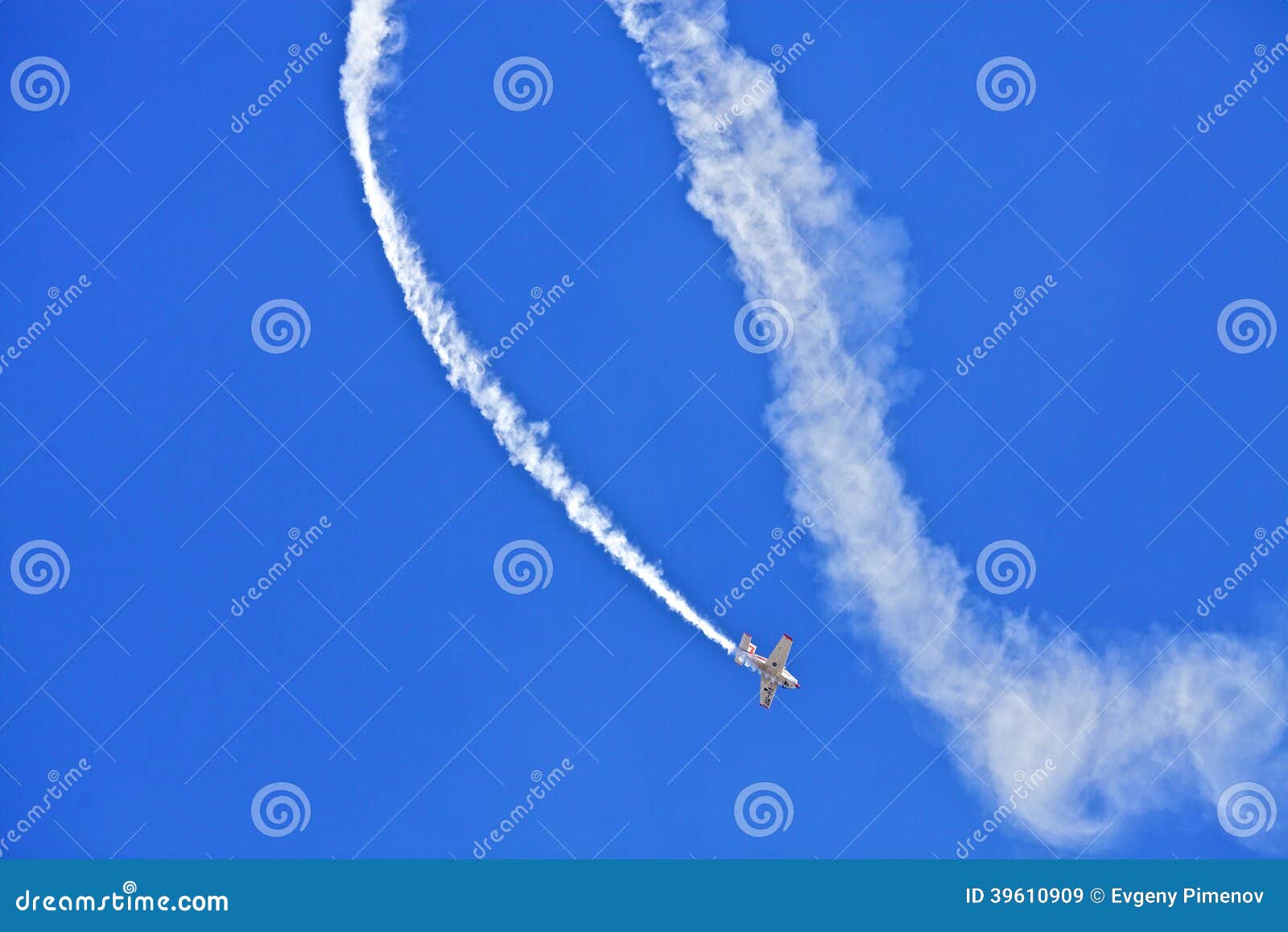 a plane performs aerobatics