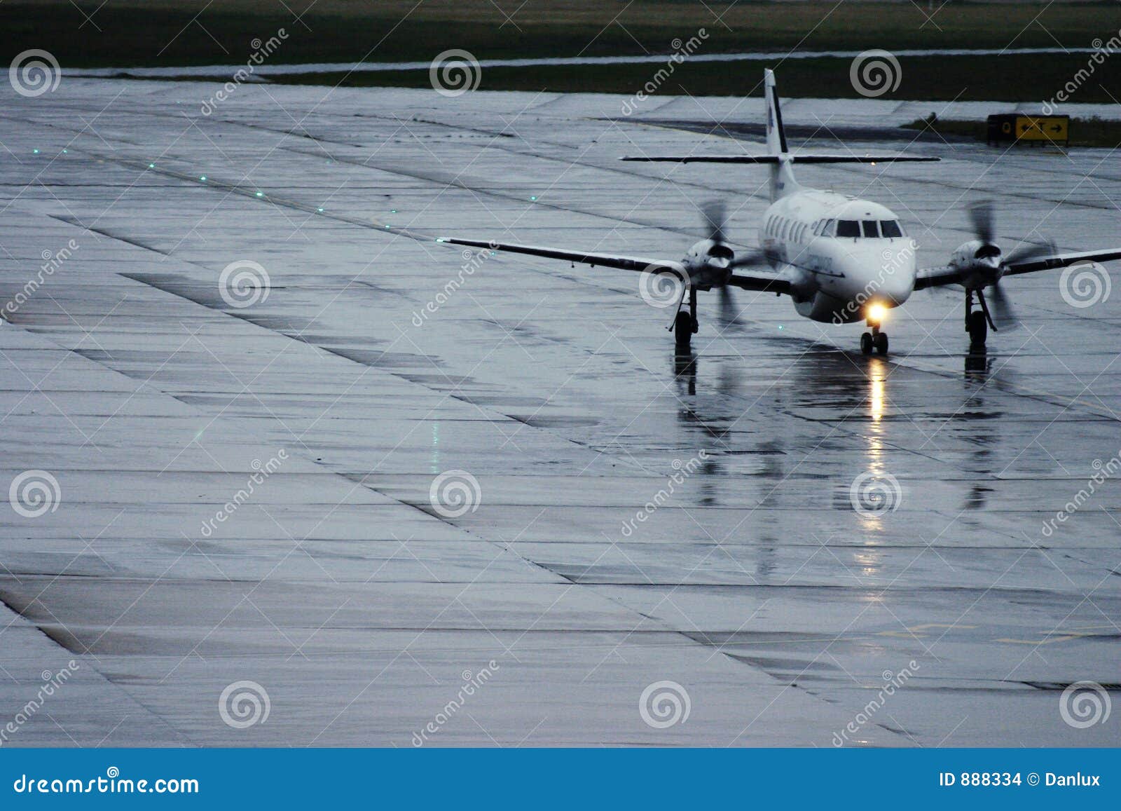 Plane In Rain Stock Images Image 888334