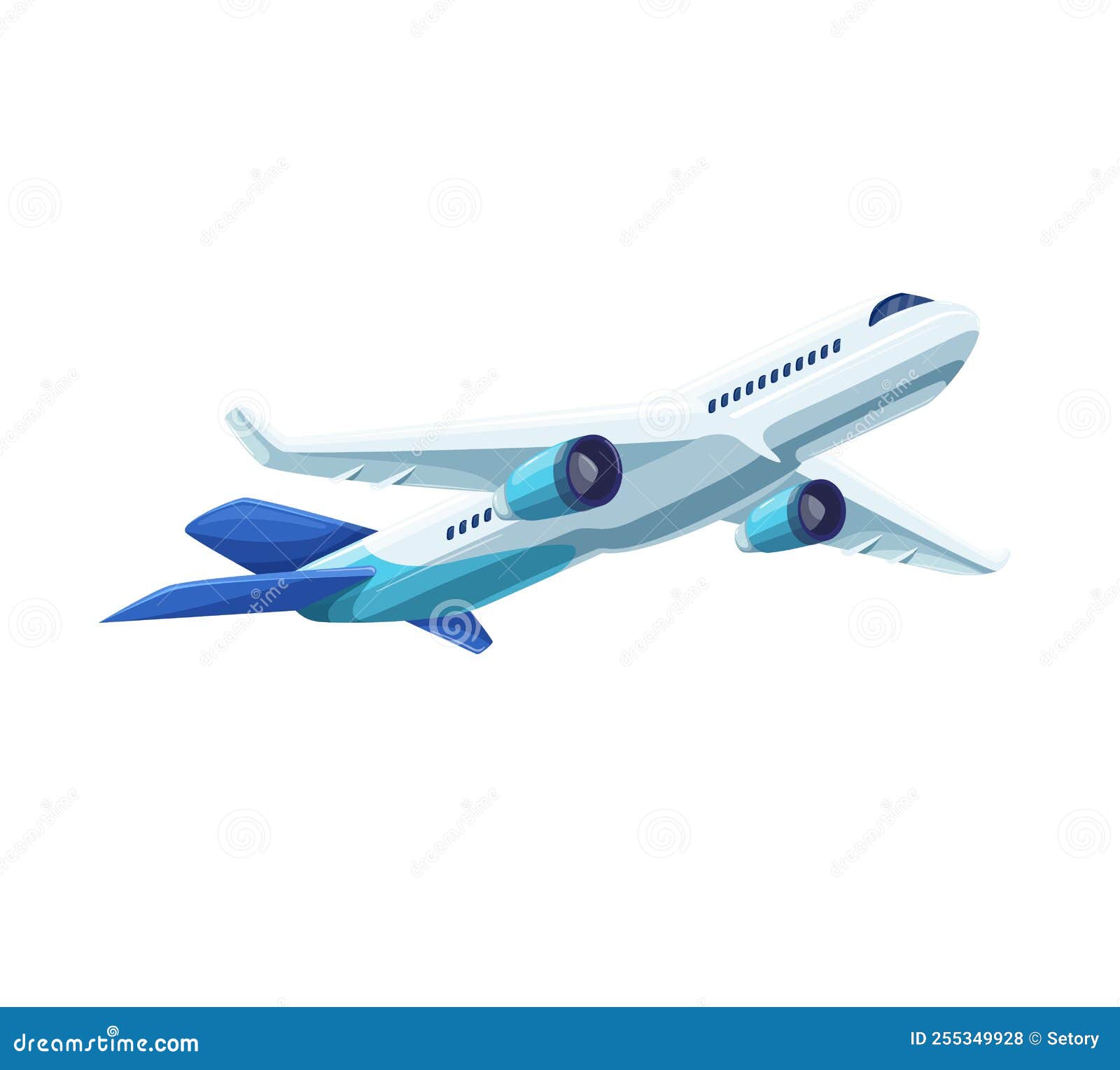 Plane Take Off, Commercial Jet Flying for Delivery, Aircraft with  Passengers Taking Off Stock Vector - Illustration of delivery, airline:  255349928