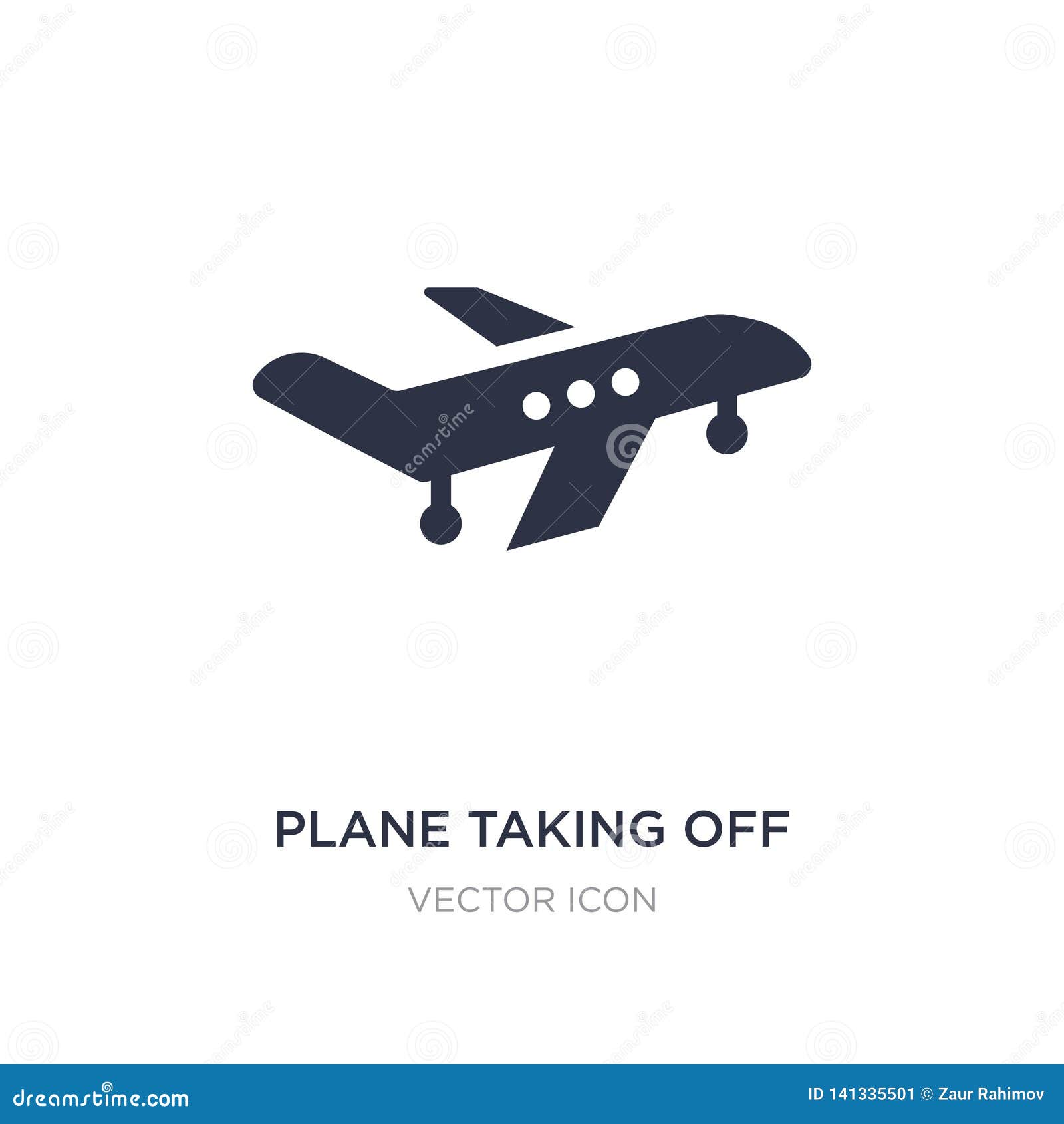 Plane Taking Off Icon on White Background. Simple Element Illustration ...