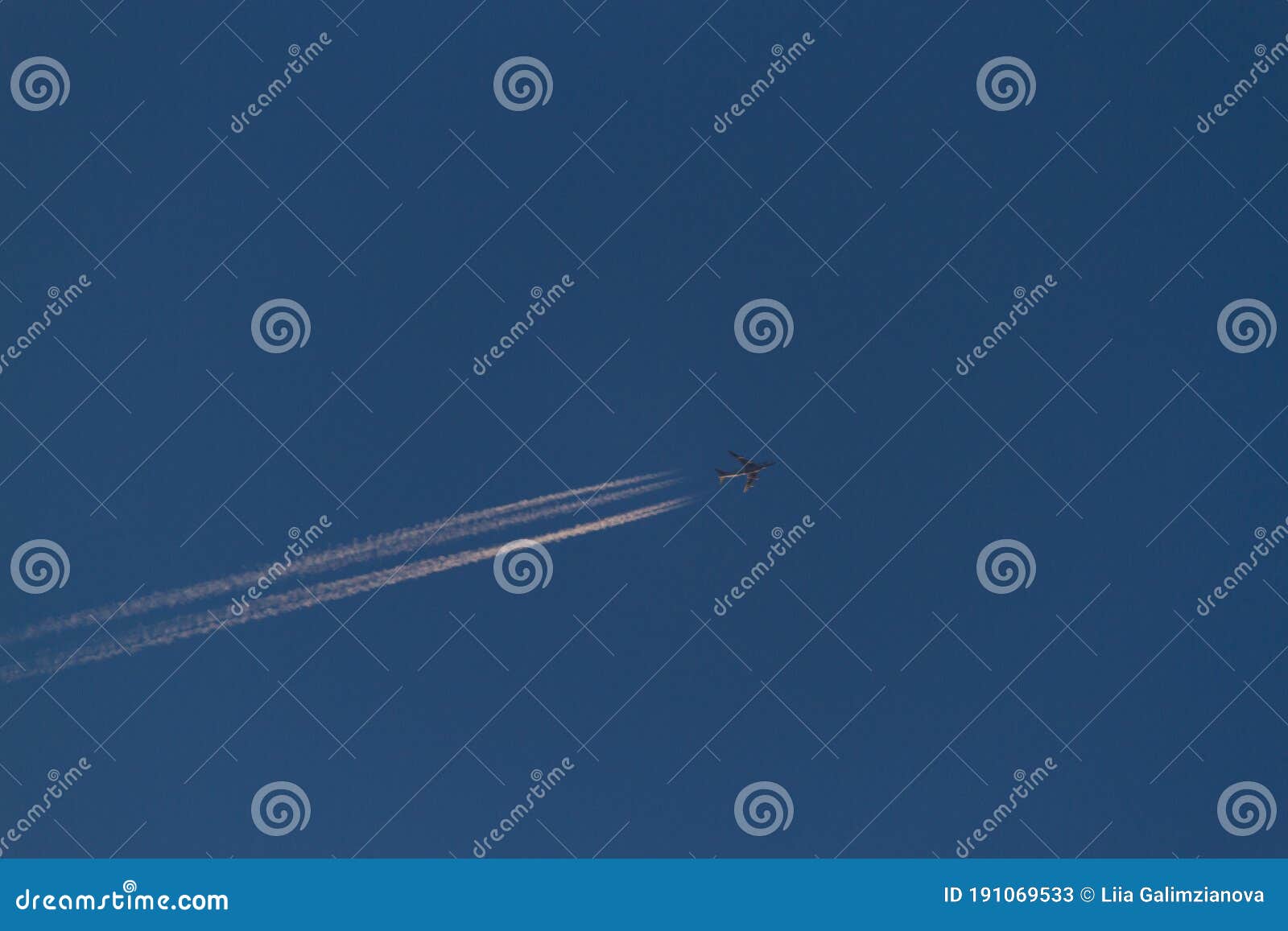 Plane track on the sky stock image. Image of background 191069533