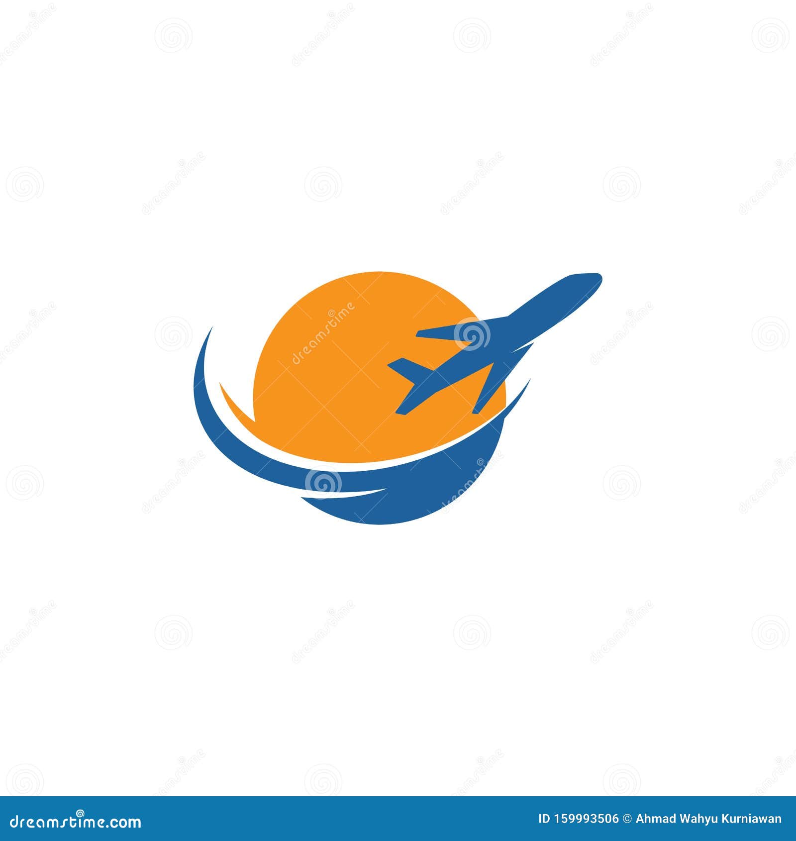 Design logo travel plane flight Royalty Free Vector Image
