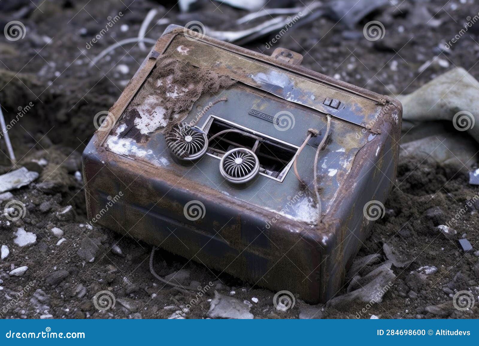 Planes Black Box Recorder Found among Debris Stock Photo Image of