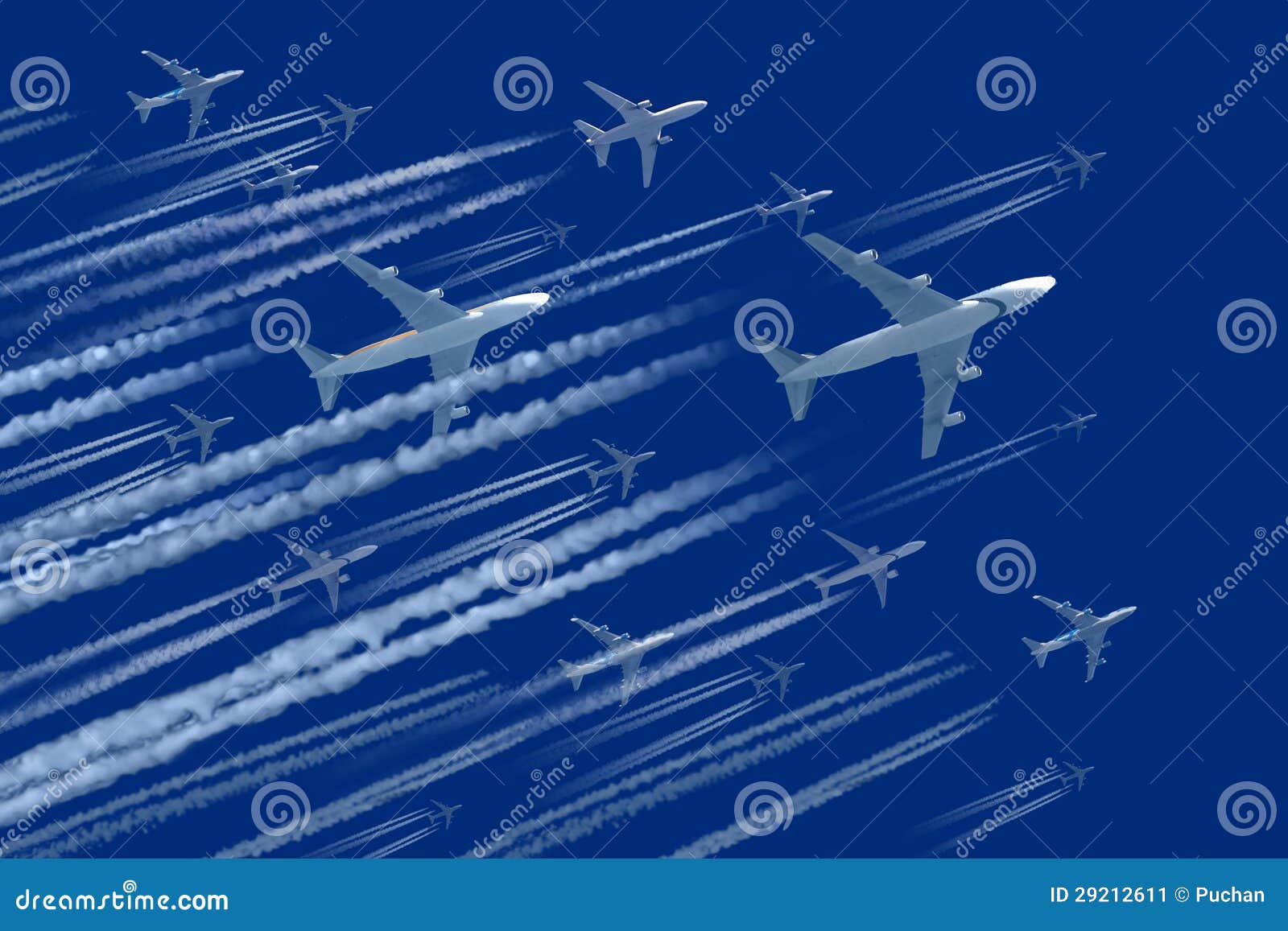 planes on blue sky