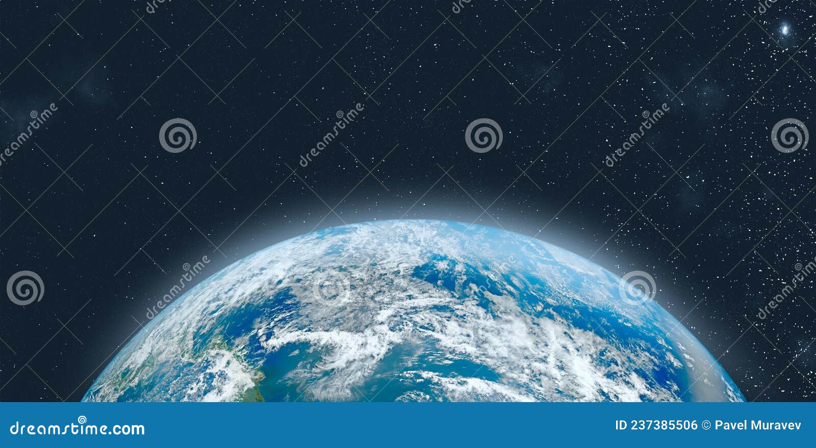 Planet Earth Globe View from Space Showing Realistic Earth Surface and