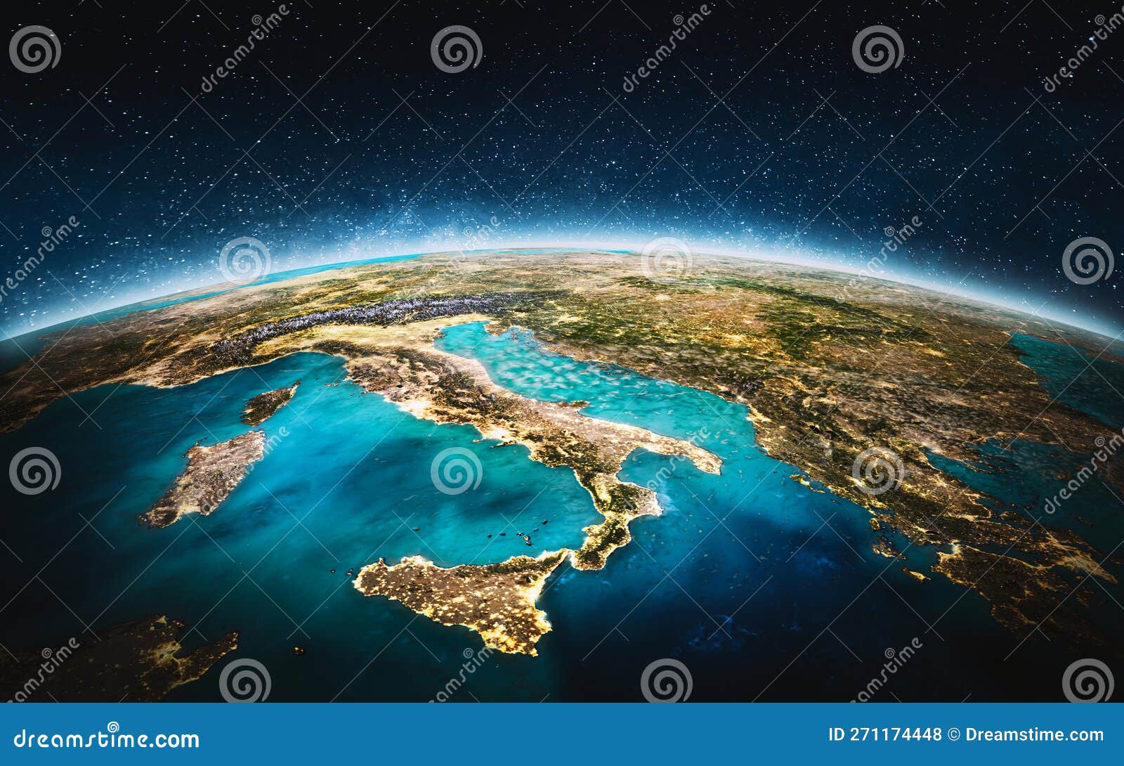 planet earth - italy. s of this image furnished by nasa