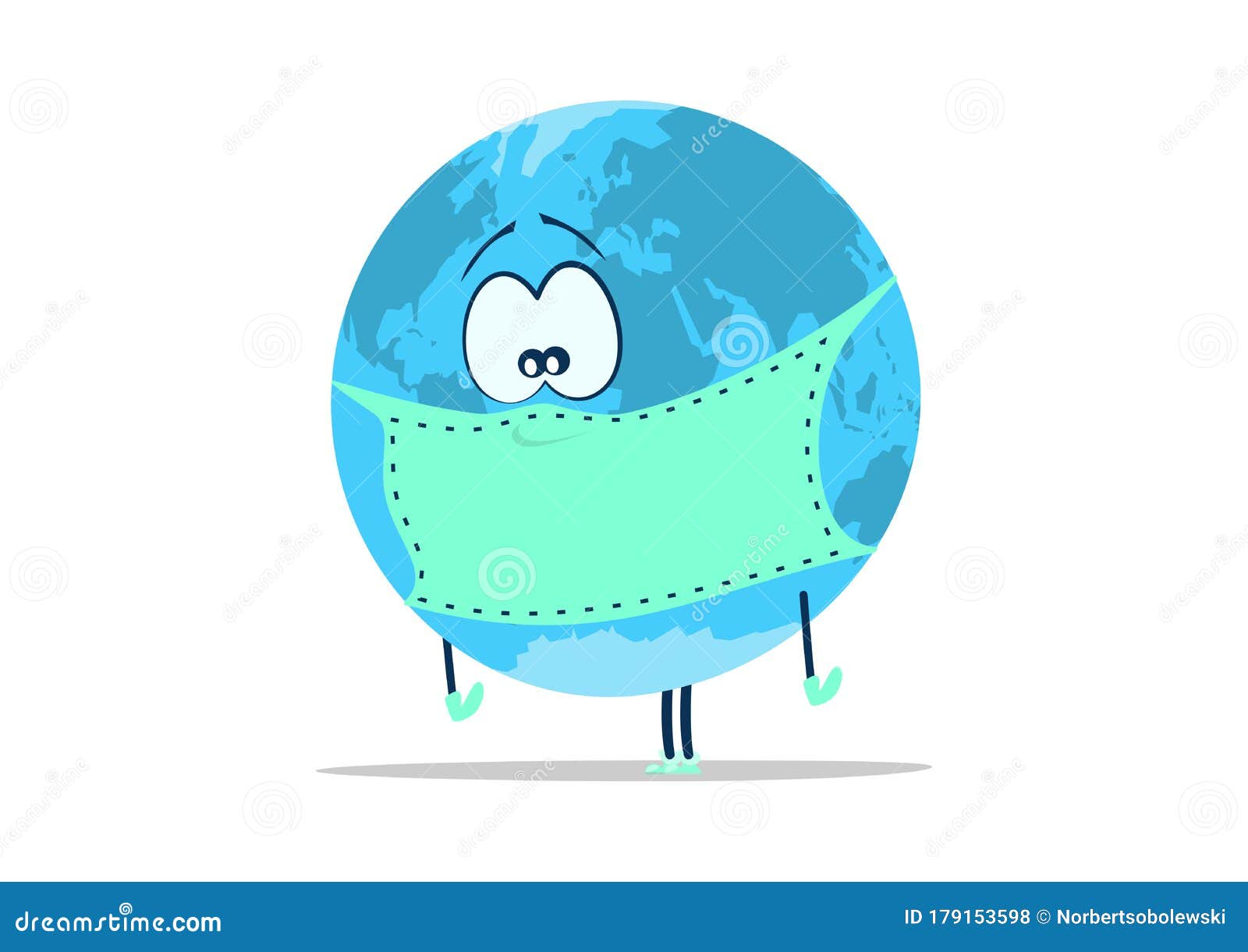 earth in a mask. stock vector. Illustration of biohazard 179153598