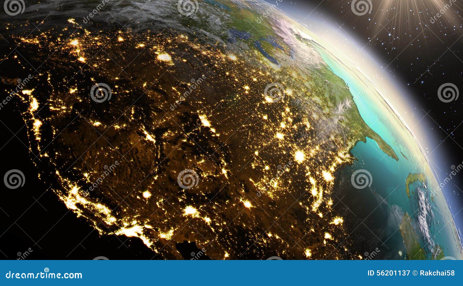 planet earth north america zone using satellite imagery nasa