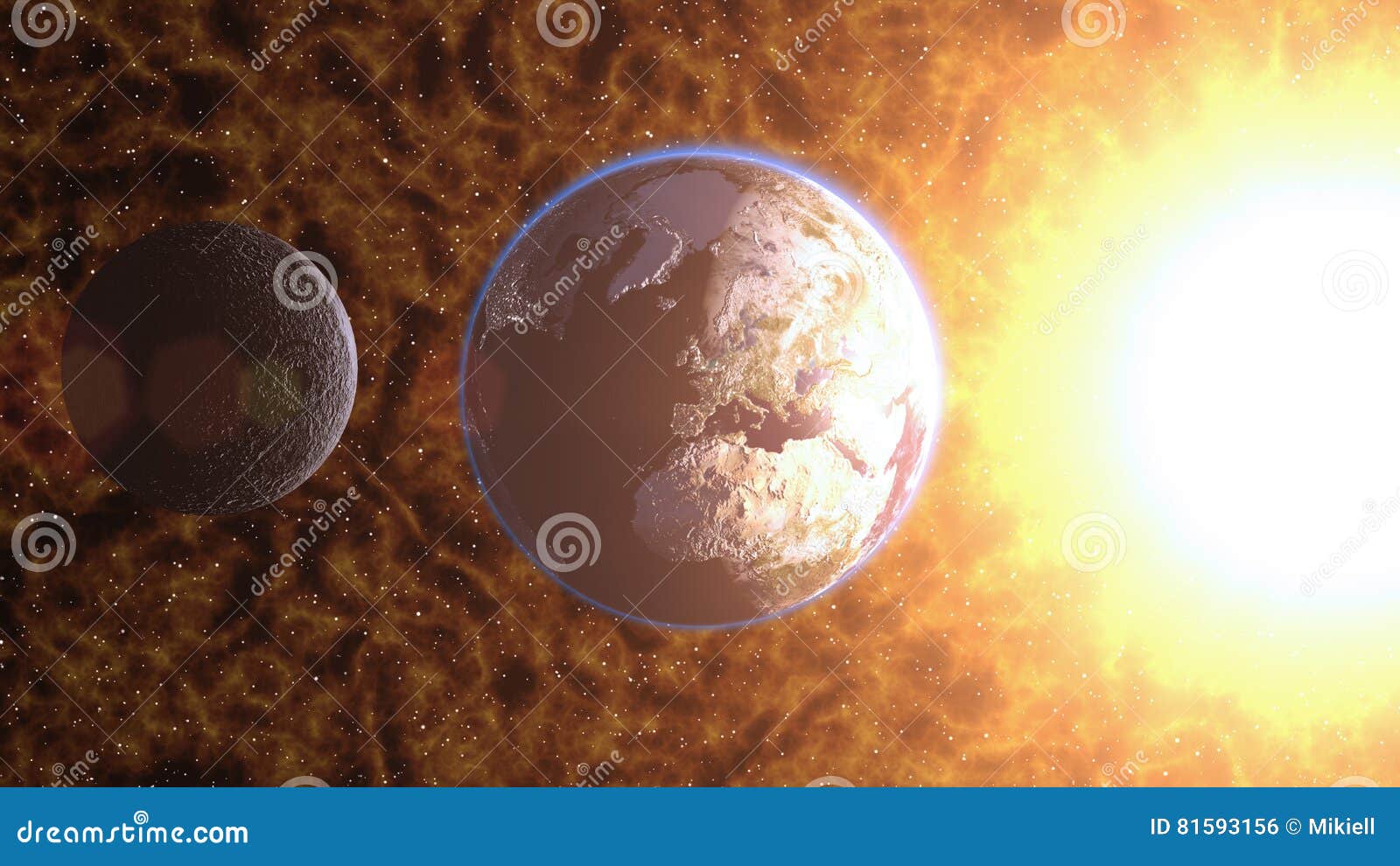 planet earth in space. globe in galax