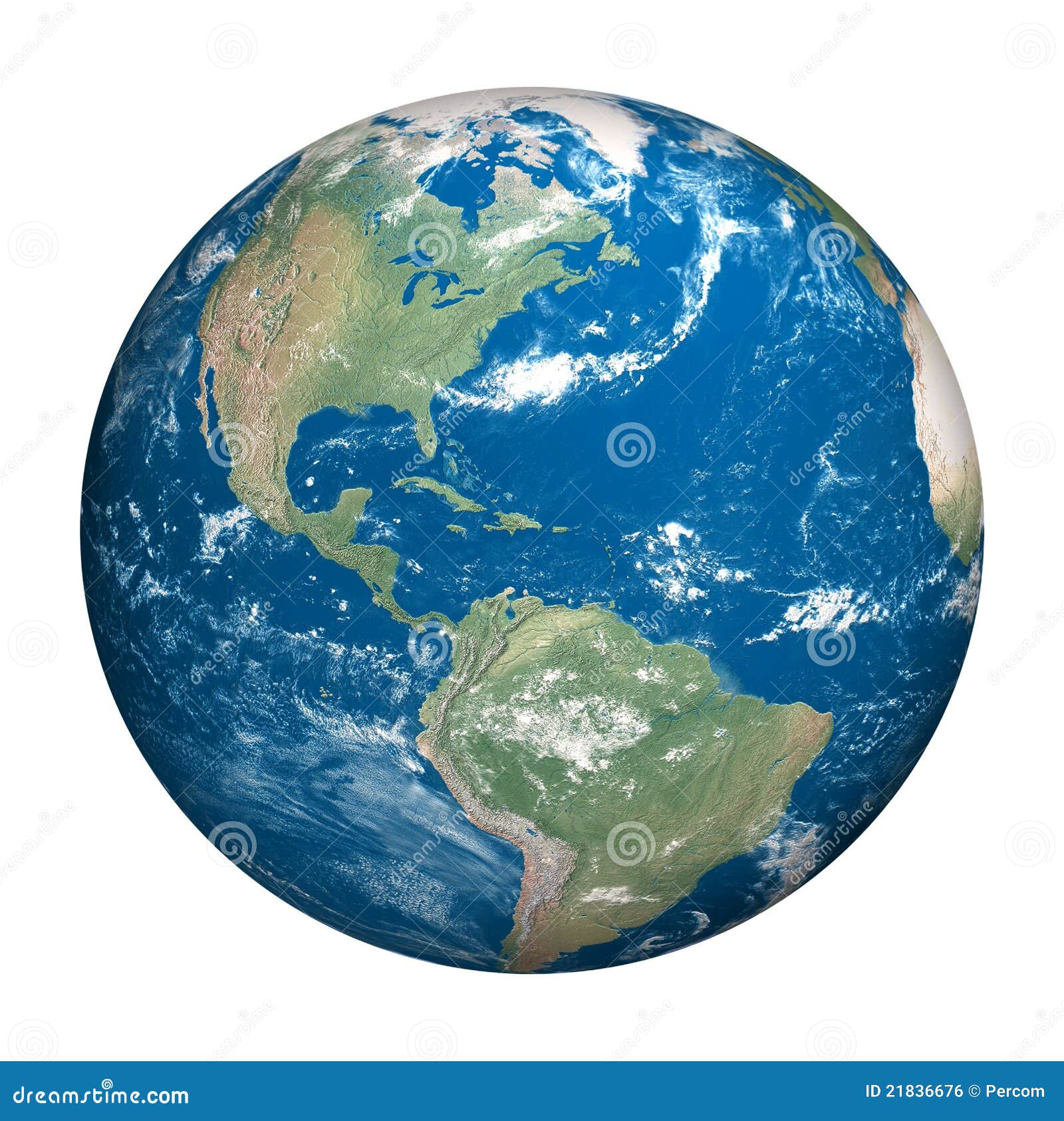 earth with white background