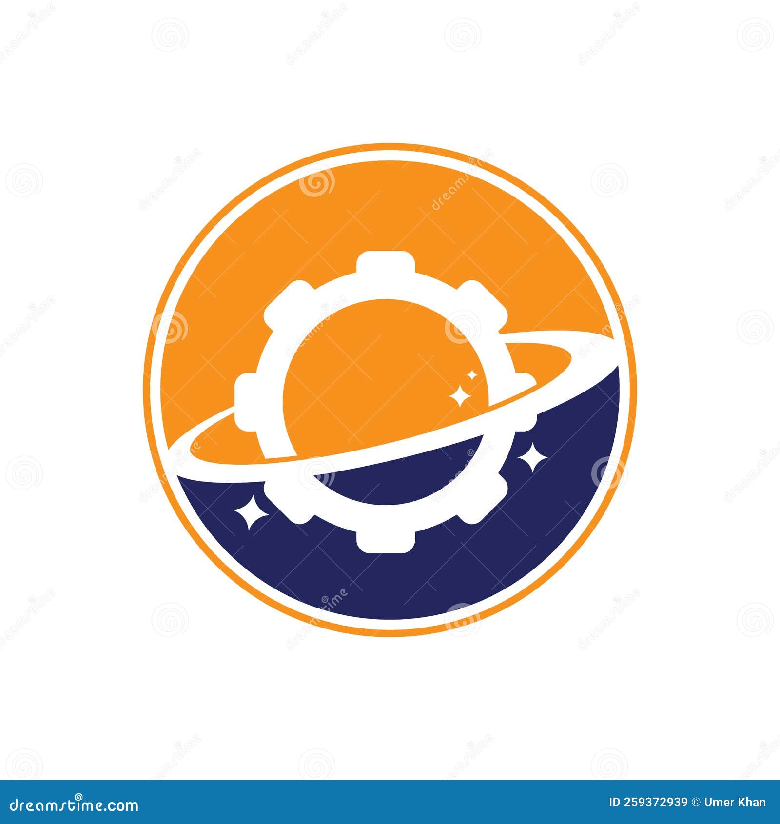 Gear Logo Icon Vector. Stock Vector Illustration of universe