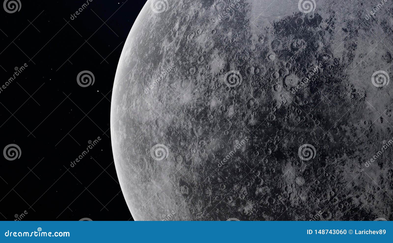 Planet Mercury. 3D Illustration with Detailed Planet Surface Stock Photo -  Image of universe, detailed: 148743060