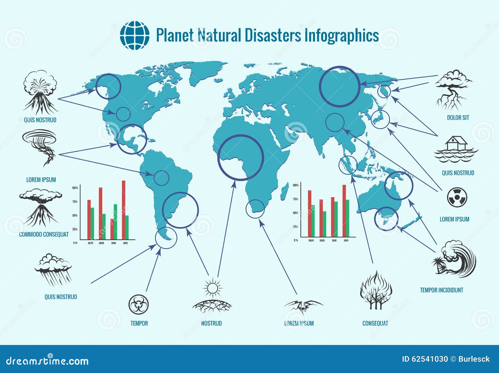 planet natural disasters infographics