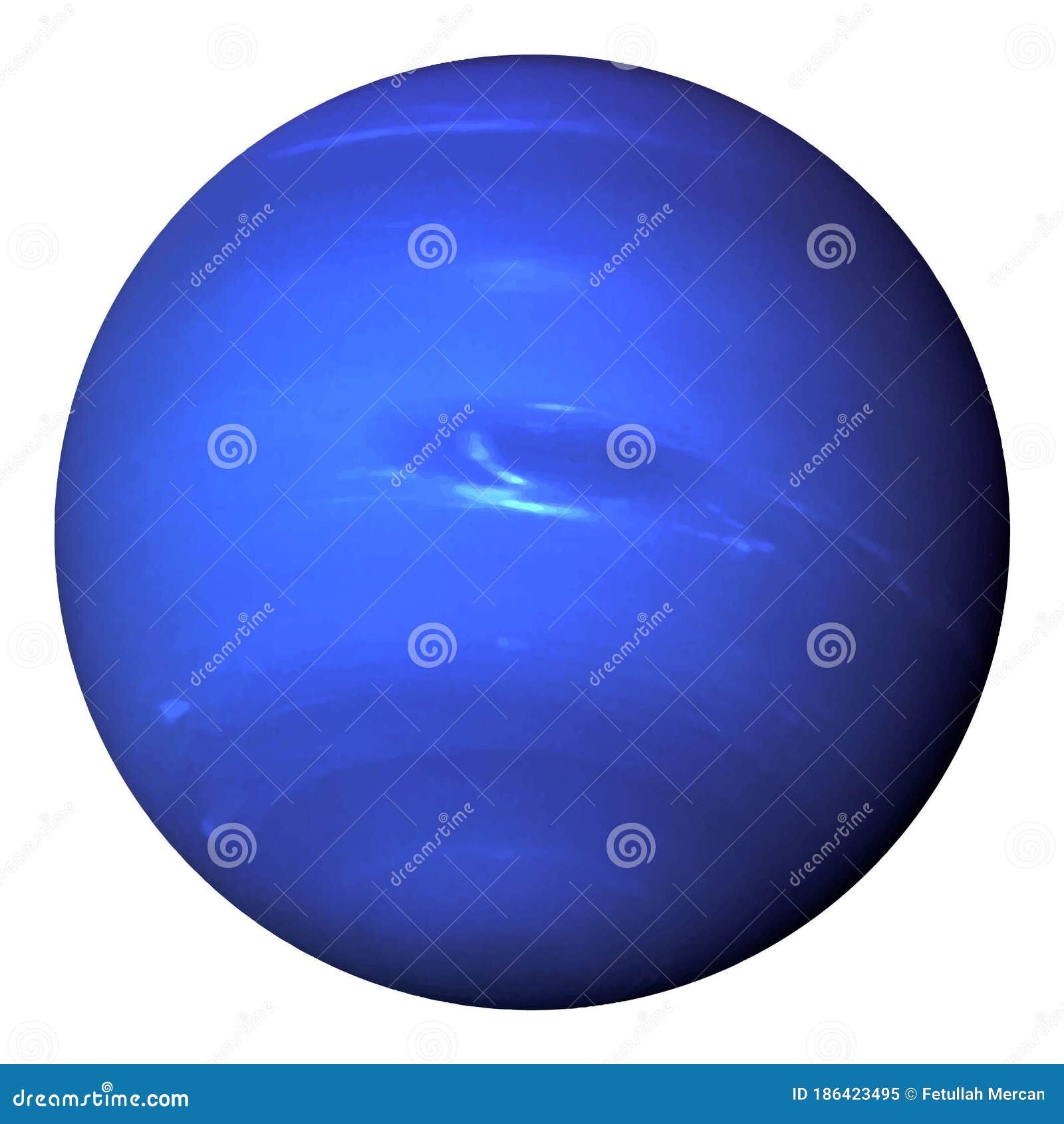 Planet Neptune Isolated on White Background. Realistic Vector ...