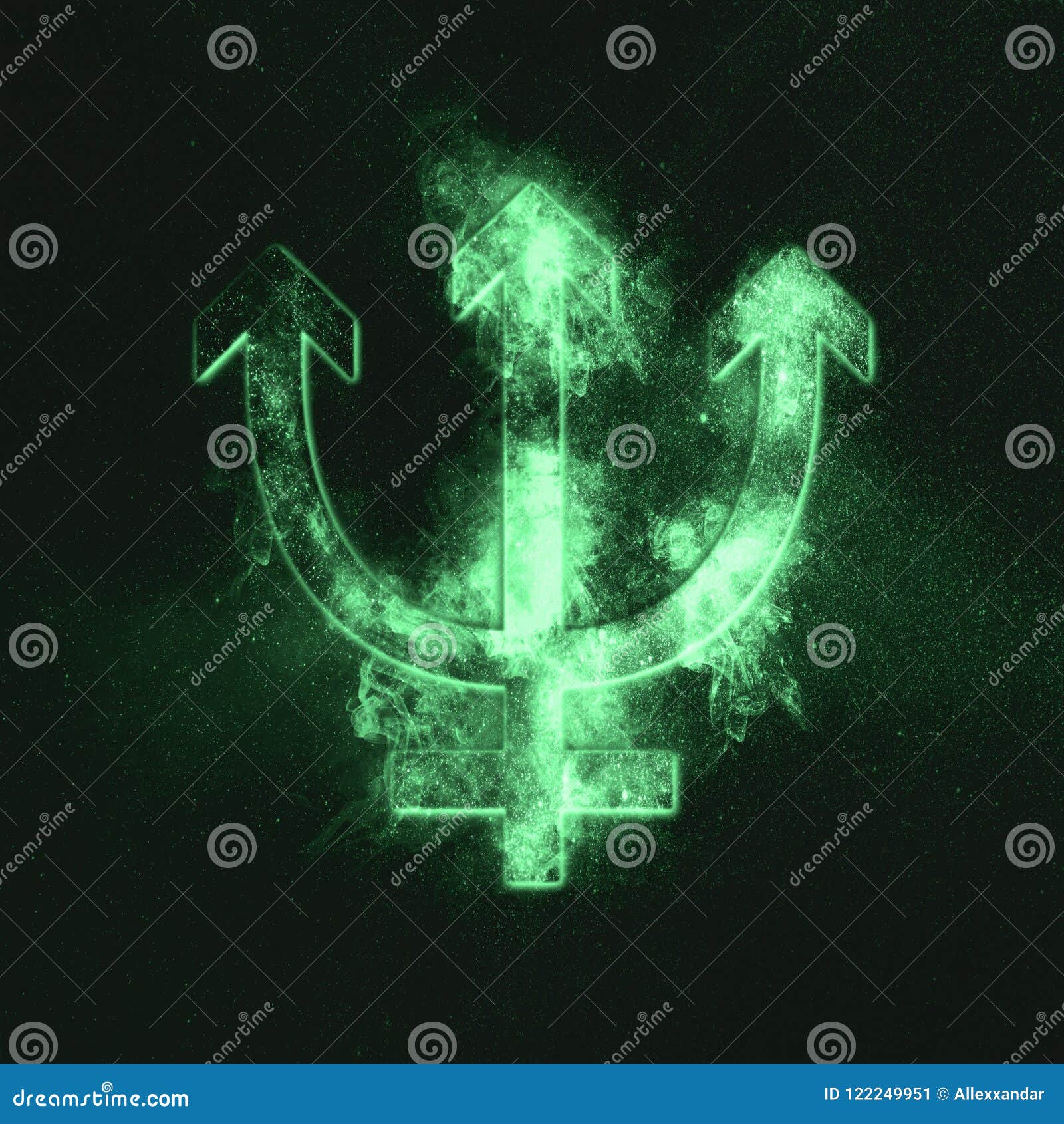 Neptune Symbol. Neptune Sign Stock Illustration Illustration