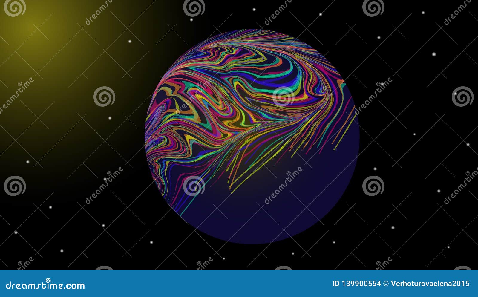 Planet Space on Colorful Background. Colorful Ink Splash. Nature Wallpaper.  Marble Texture. Wallpaper Drawing. Artistic Backdrop Stock Illustration -  Illustration of artistic, element: 139900554
