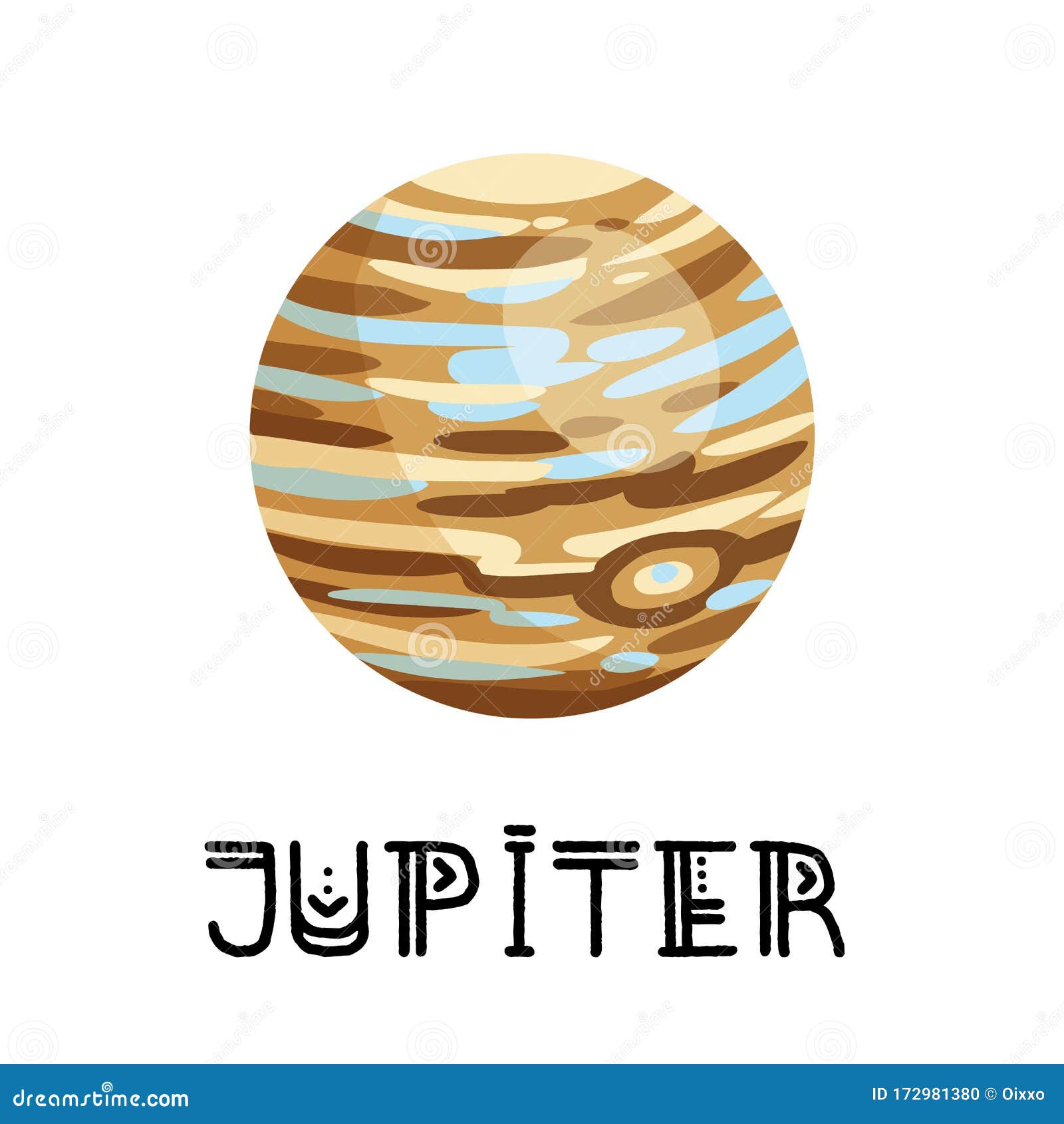 Planeta Estilizado Júpiter Imagen Vectorial Aislada De Dibujos Animados  Imagen De Logotipo Astronómico Icono De Teclado De Medios Ilustración del  Vector - Ilustración de cosmos, moderno: 172981380