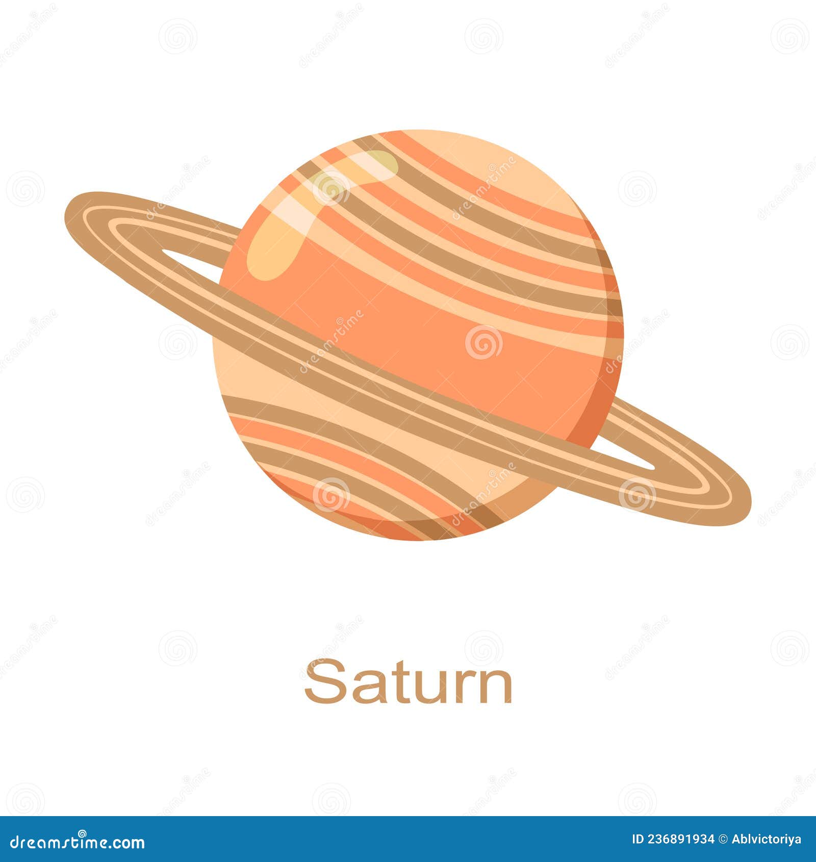 Planeta Saturno De Desenho Vetorial Colorido Em Um Espaço Profundo