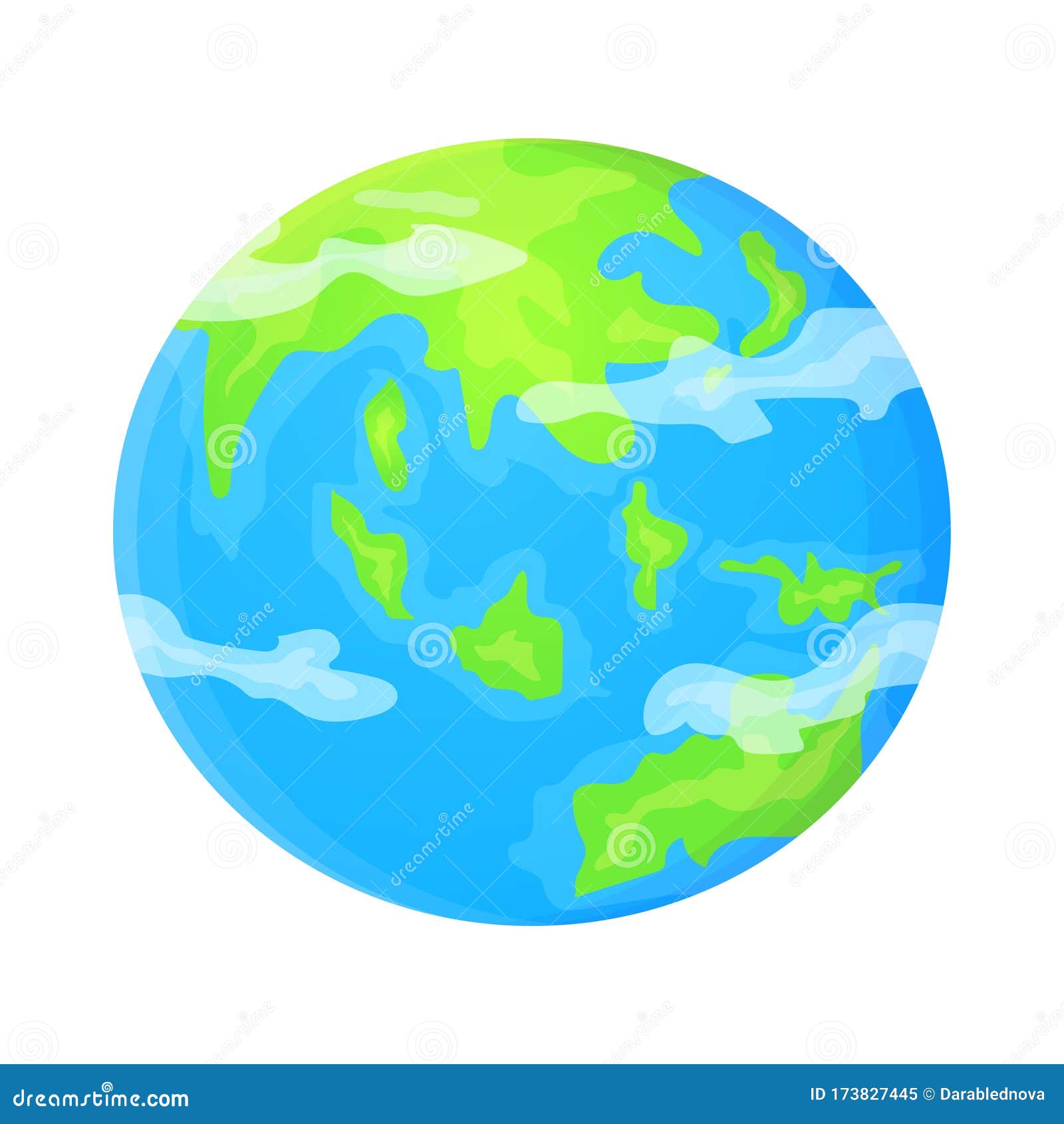 Planeta Tierra De Dibujos Animados. Ilustración Vectorial De Serie En  Estilo Plano Aislado En Fondo Blanco. Ilustración del Vector - Ilustración  de azul, ambiental: 173827445