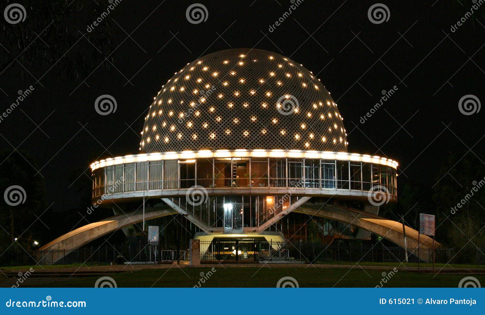 planetarium at night