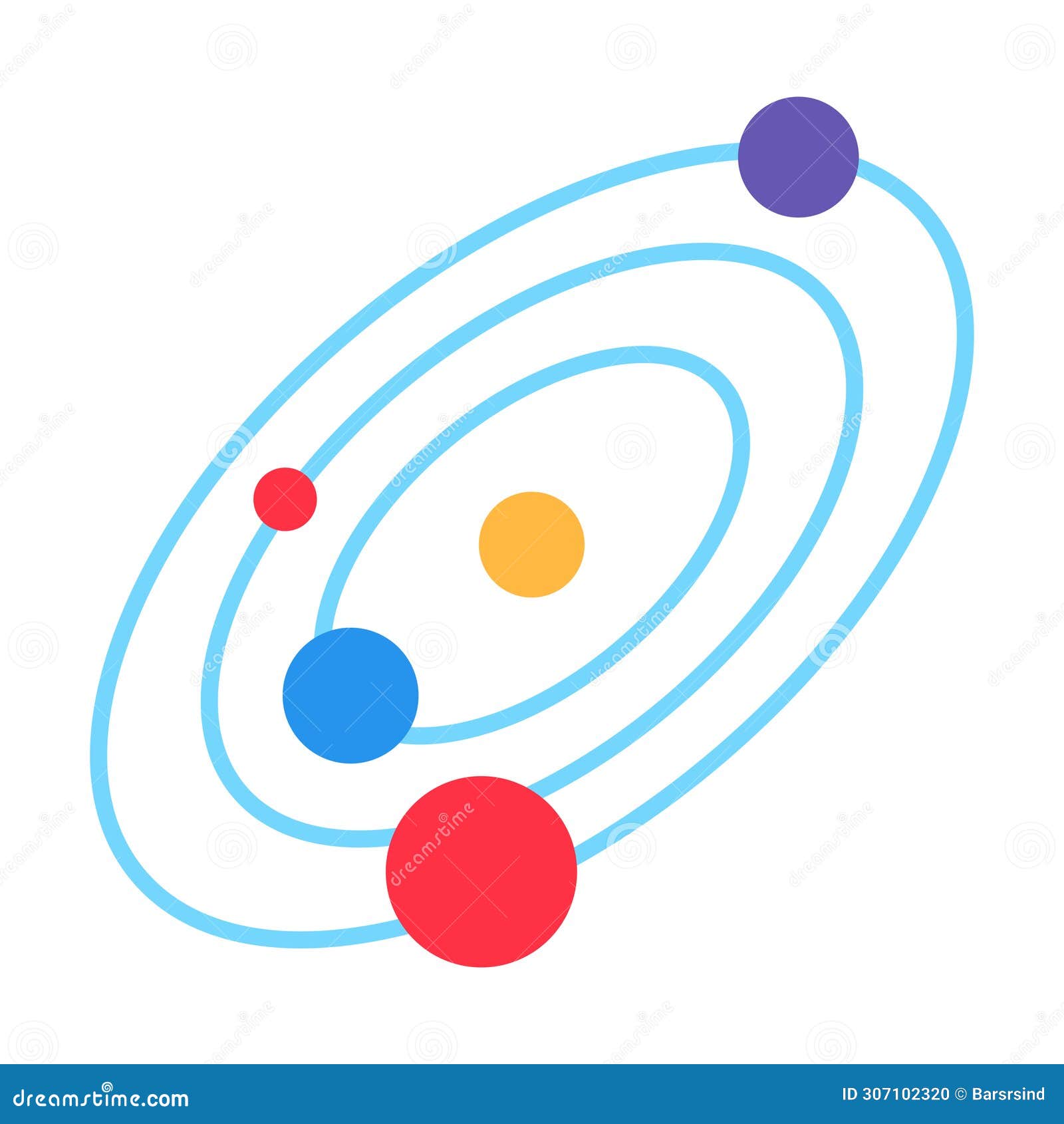 Planetary Model Celestial Dance Orbiting Planets Vector Illustration planetary-model-celestial-dance-orbiting-planets-vector-illustration
