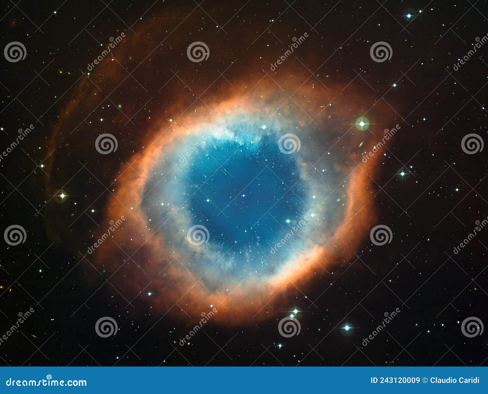 planetary nebula helix ngc 7293. s of this picture furnished by eso