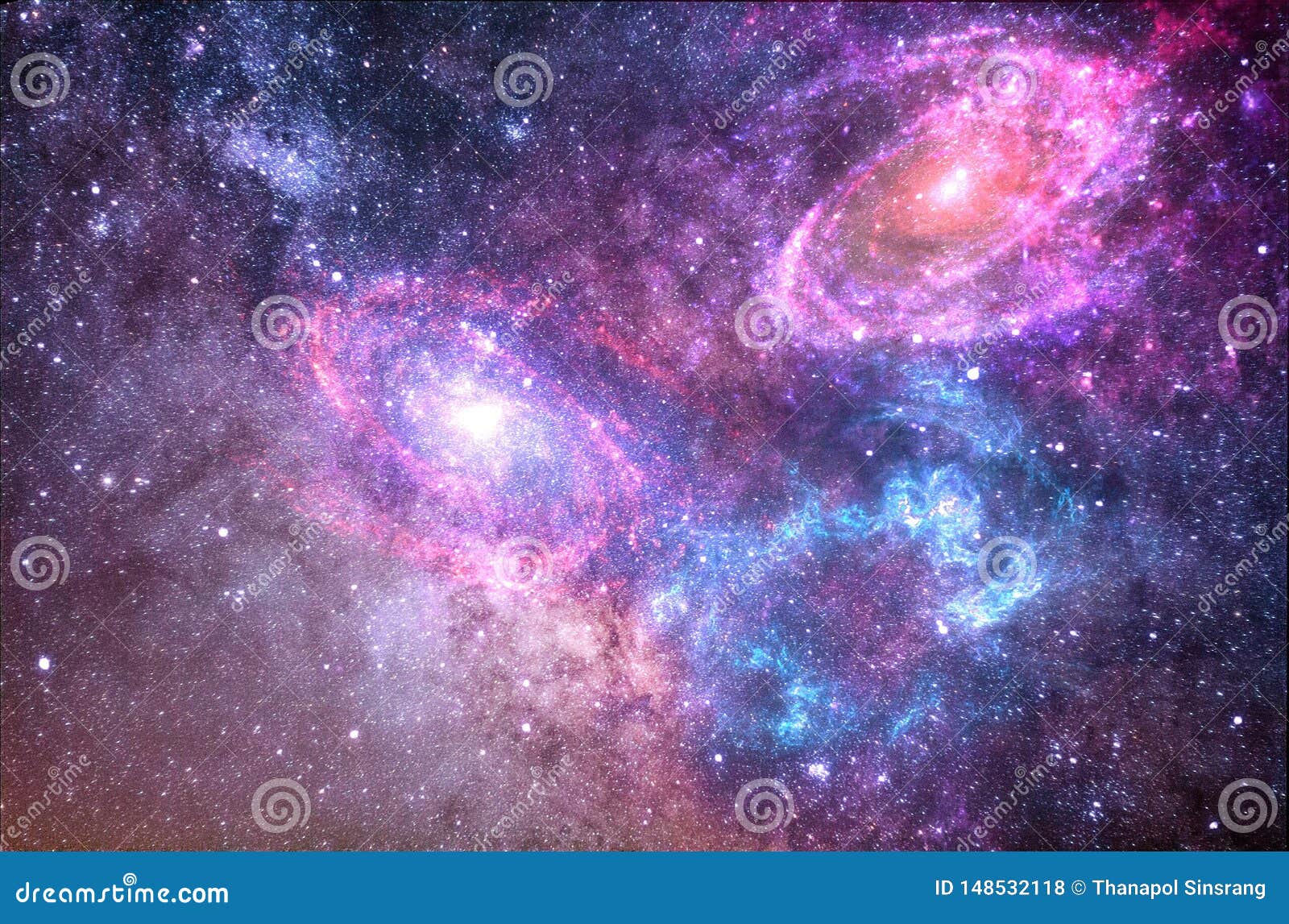 Planets Galaxy Universe Starry Night Sky Milky Way Galaxy With
