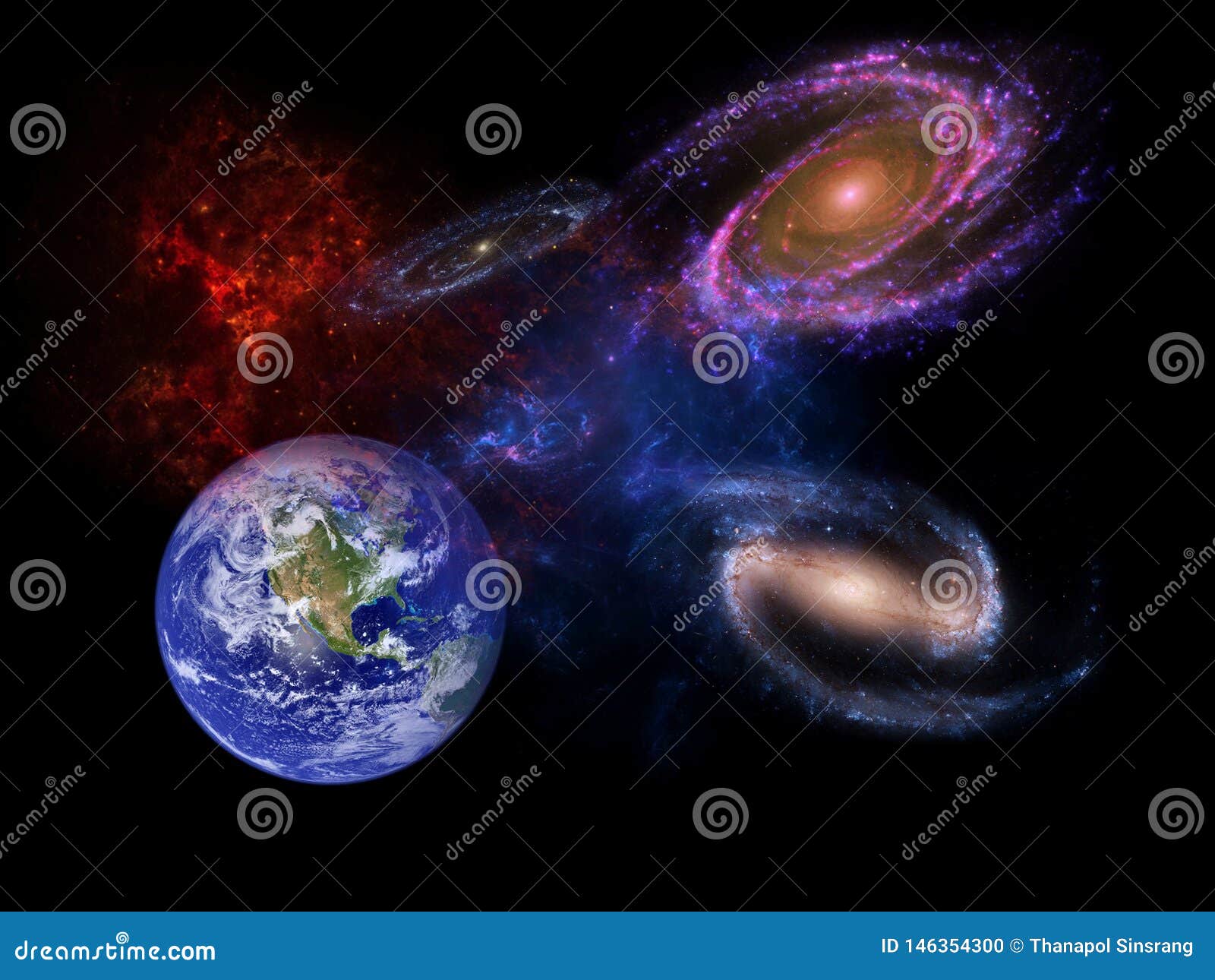 Planets And Galaxy Science Fiction Wallpaper Beauty Of Deep Space Billions Of Galaxy In The Universe Cosmic Art Background Ver Stock Photo Image Of Creation Cluster 146354300