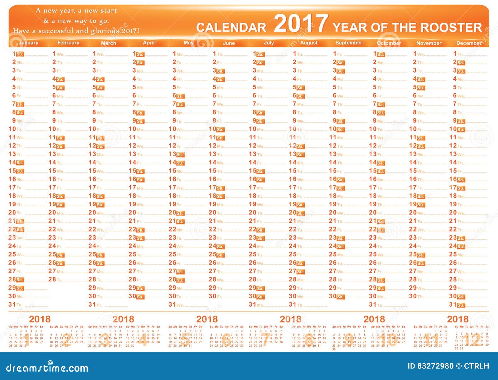 Planificador Imprimible Inglés Organizador, Calendario 2017 Stock de ilustración Ilustración de weekend, 83272980