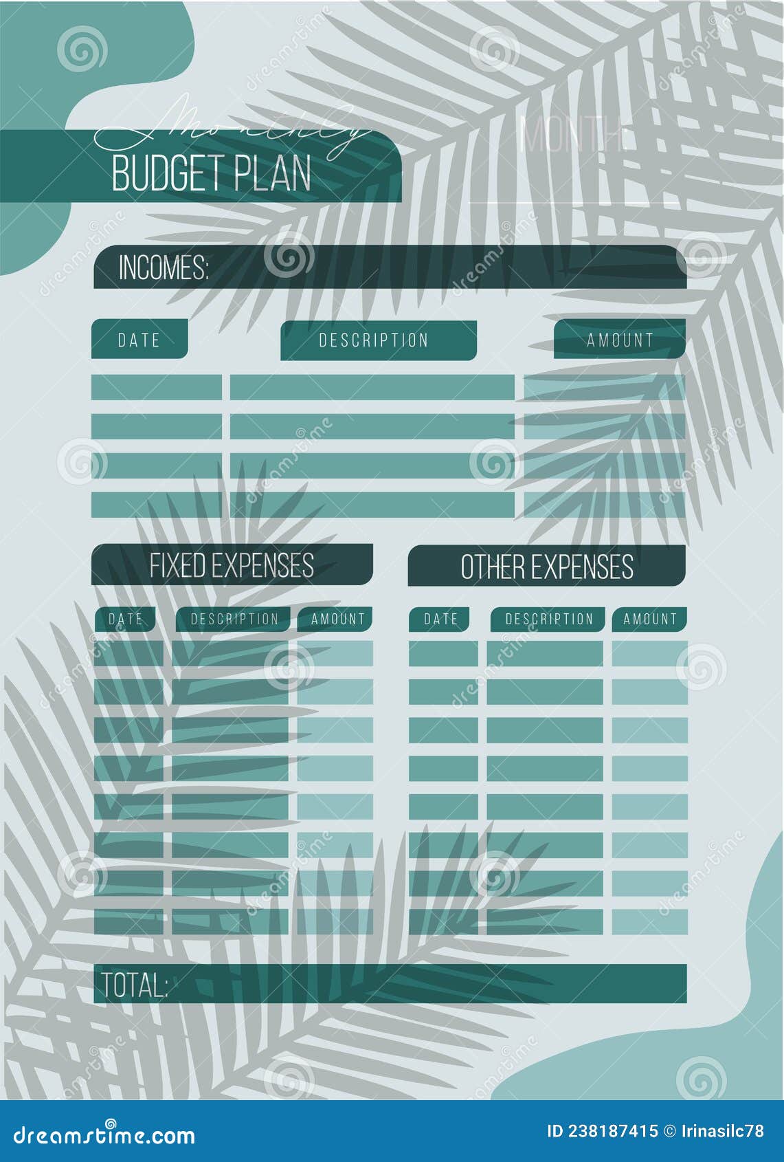 Planificateur de budget - Carnet de budget mensuel Maroc