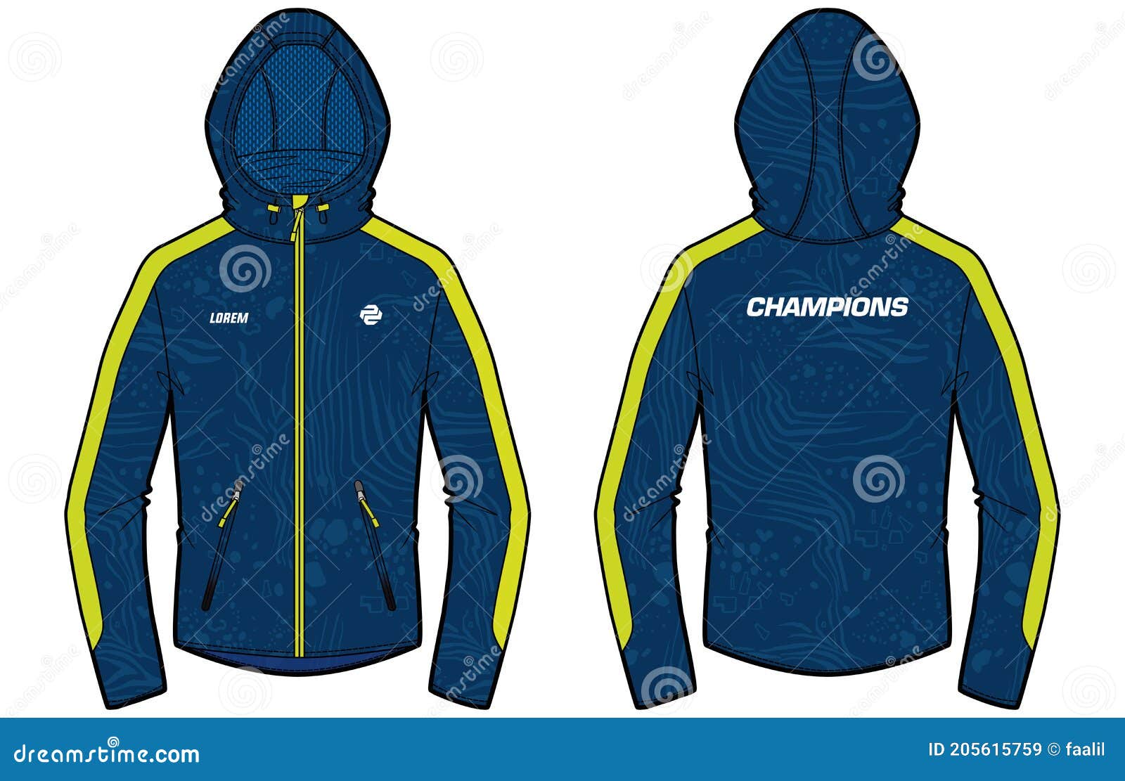 Planilla De Diseño De Casaca De Manga Larga Para Cascos Deportivos En El Concepto De Chaqueta Para Deportes Vectoriale Ilustración del Vector Ilustración de corriendo, 205615759