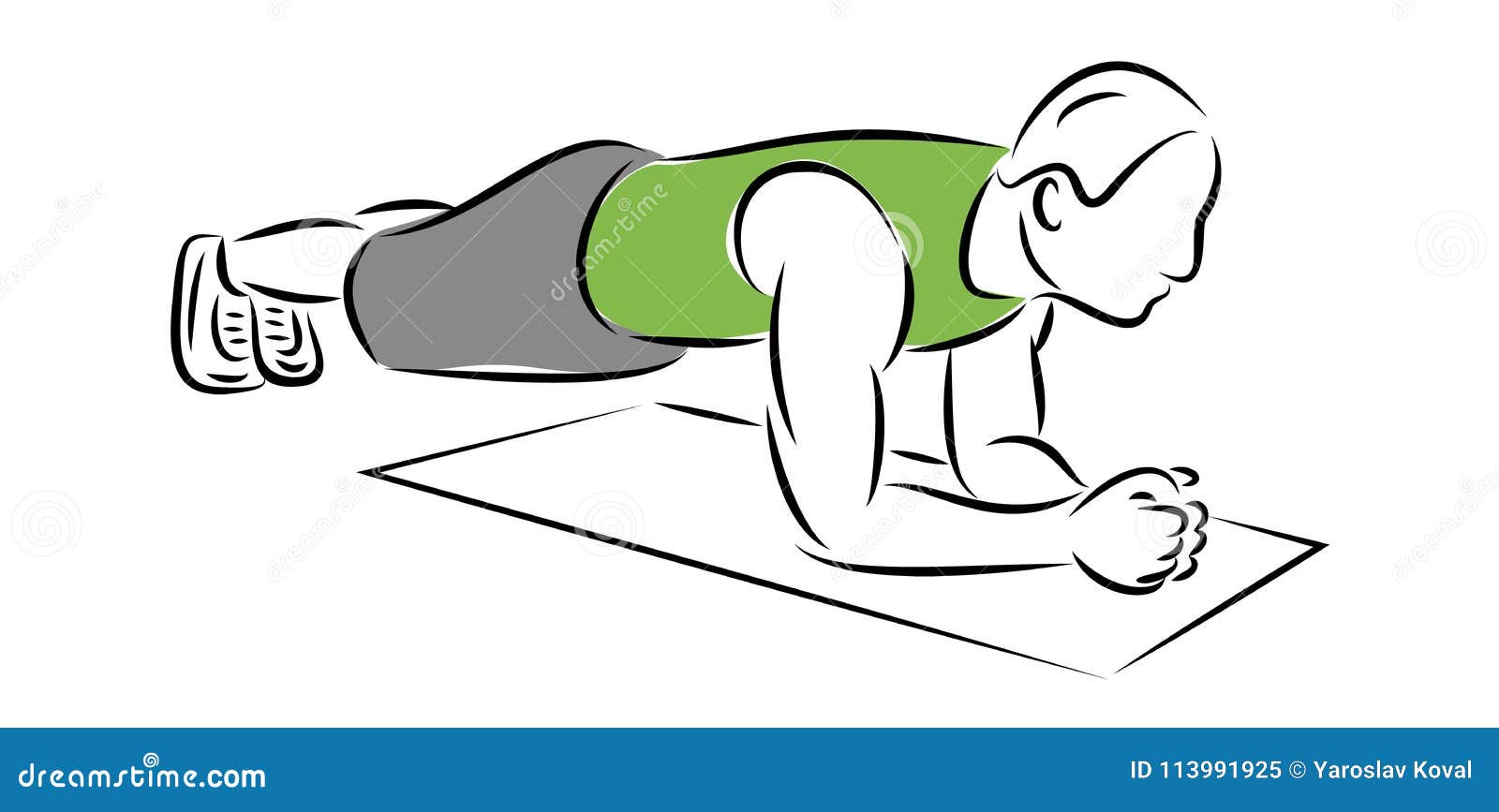 plank exercise diagram