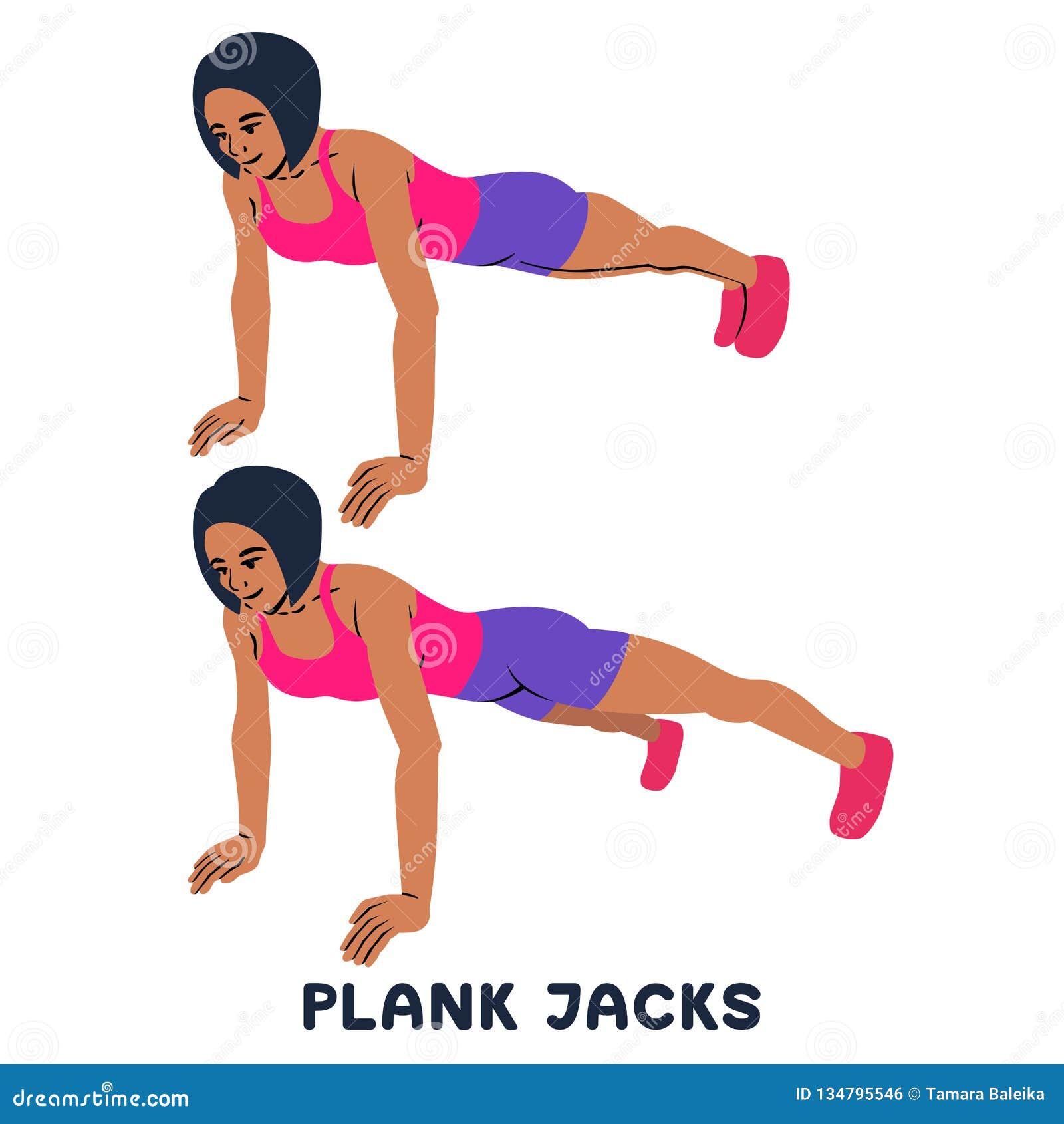 plank jacks. plank. planking. sport exersice. silhouettes of woman doing exercise. workout, training