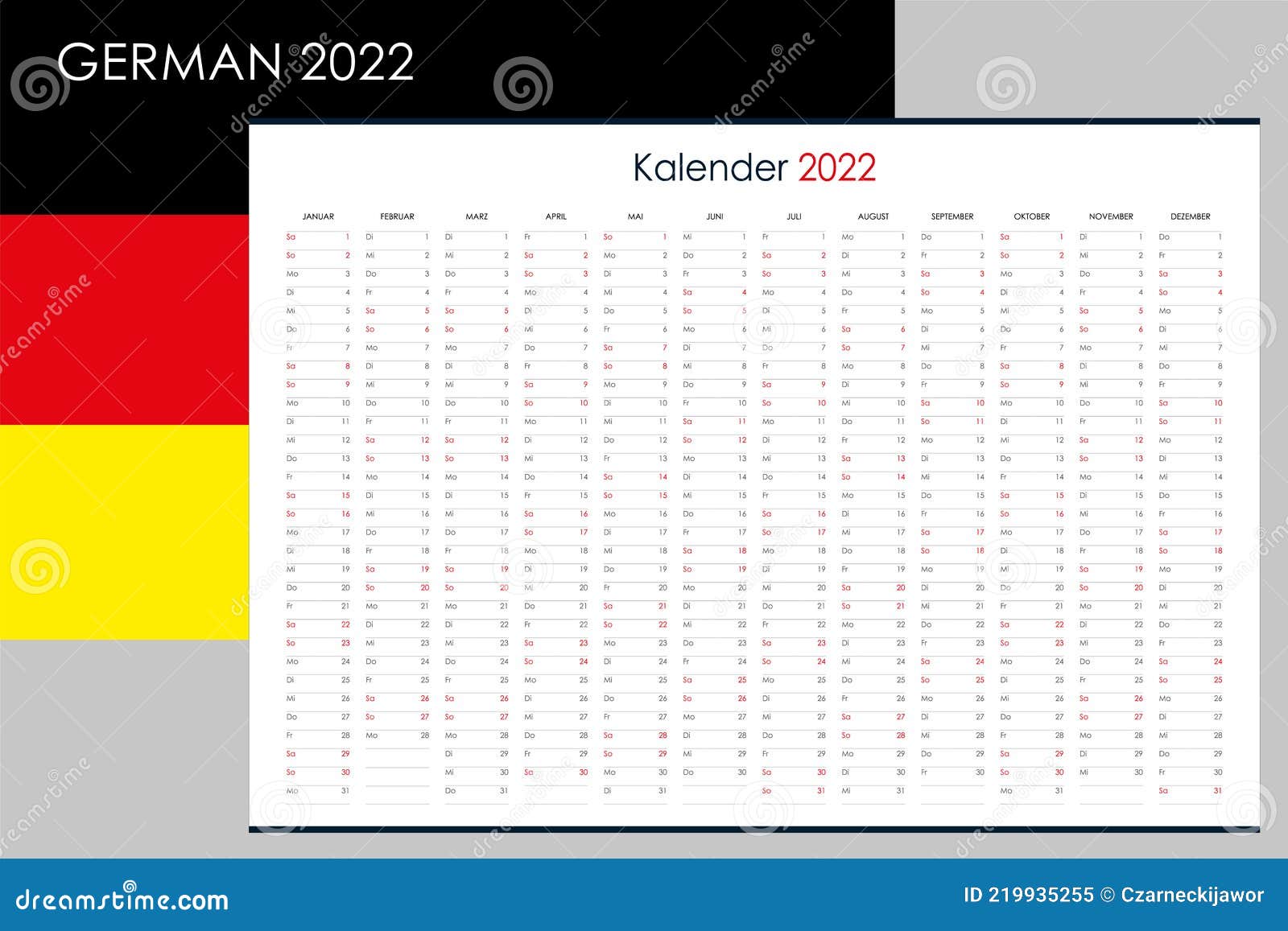 planner calendar for 2022. wall organizer, yearly planner template.  .