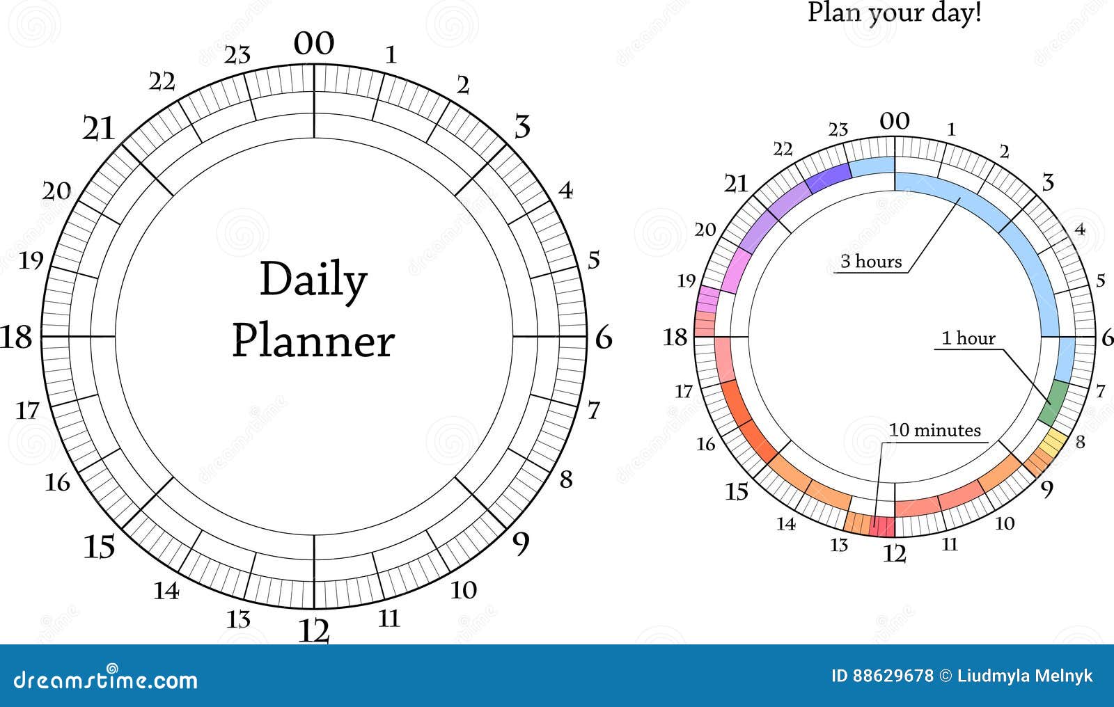 daily planner stock vector illustration of schedule 88629678 24 hour daily schedule