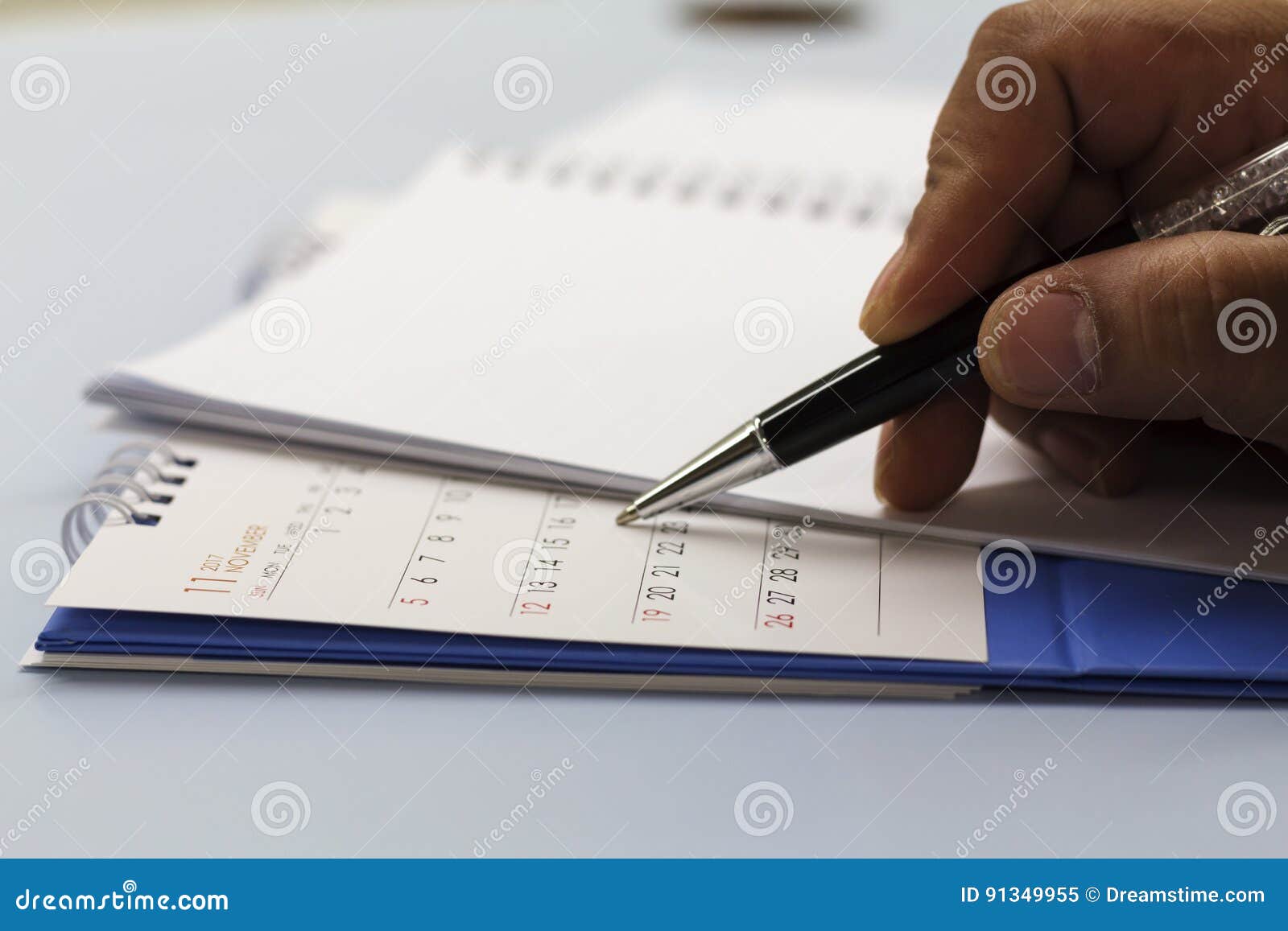 Planning Calendar On The Office Desk Stock Image Image Of