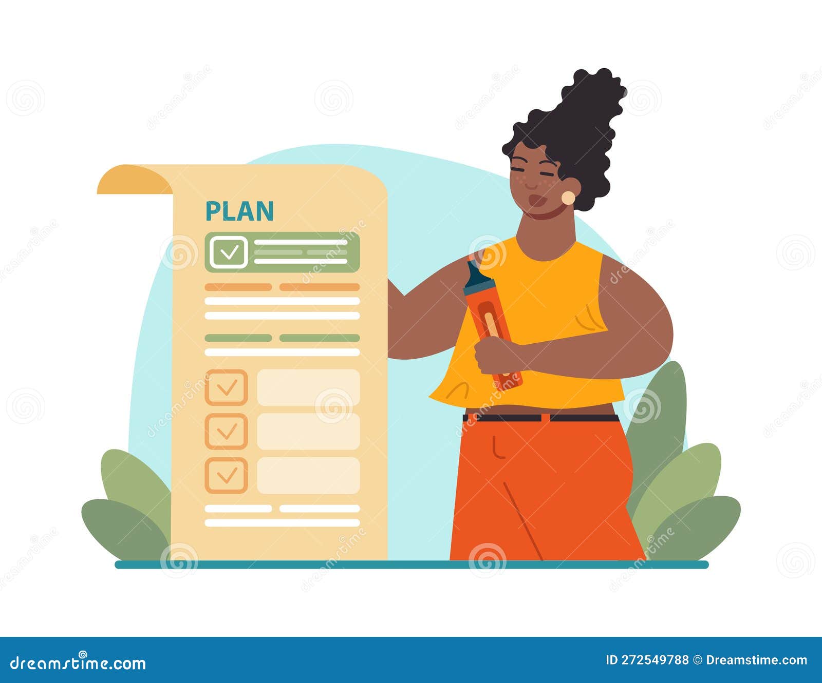 planning concept. setting a goal and following schedule. idea of tasking