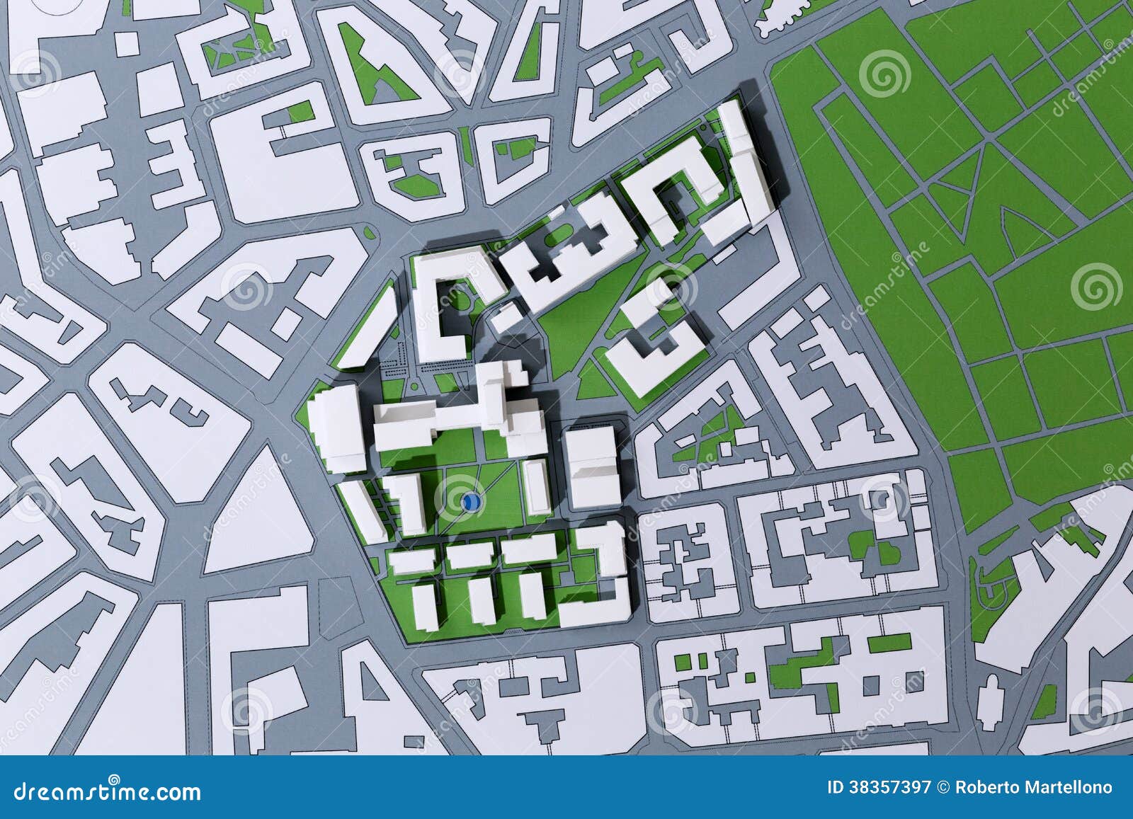 Planning a District, Map stock image. Image of macro 38357397