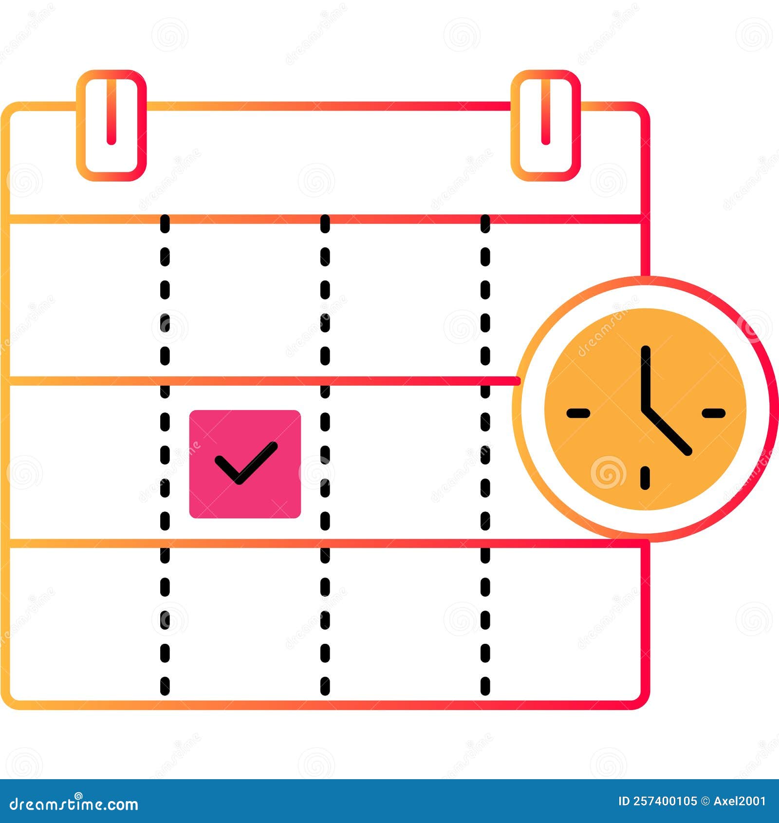 Planning Icon Business Date Schedule Vector Design Stock Vector